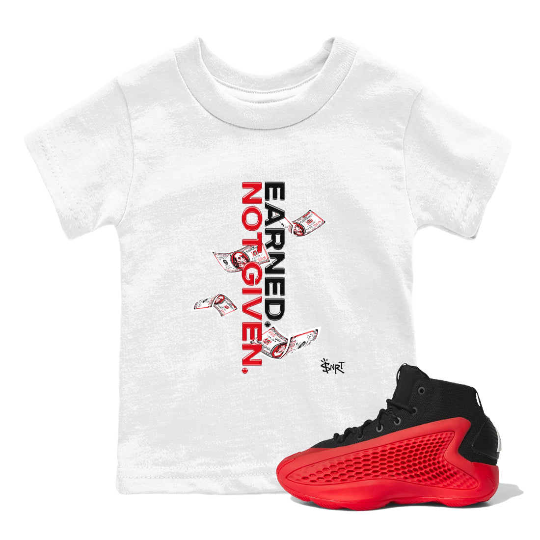 Earned Not Given snkmatch Tees Kids - AE 1 Bred