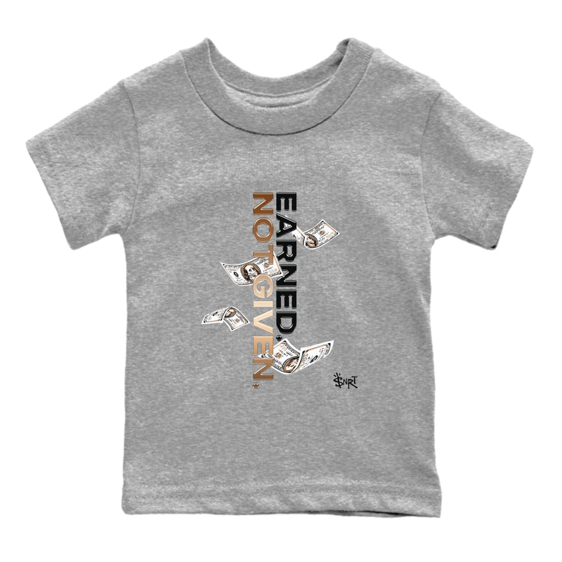 Earned Not Given snkmatch Tees Kids - Air Foamposite One Metallic Copper