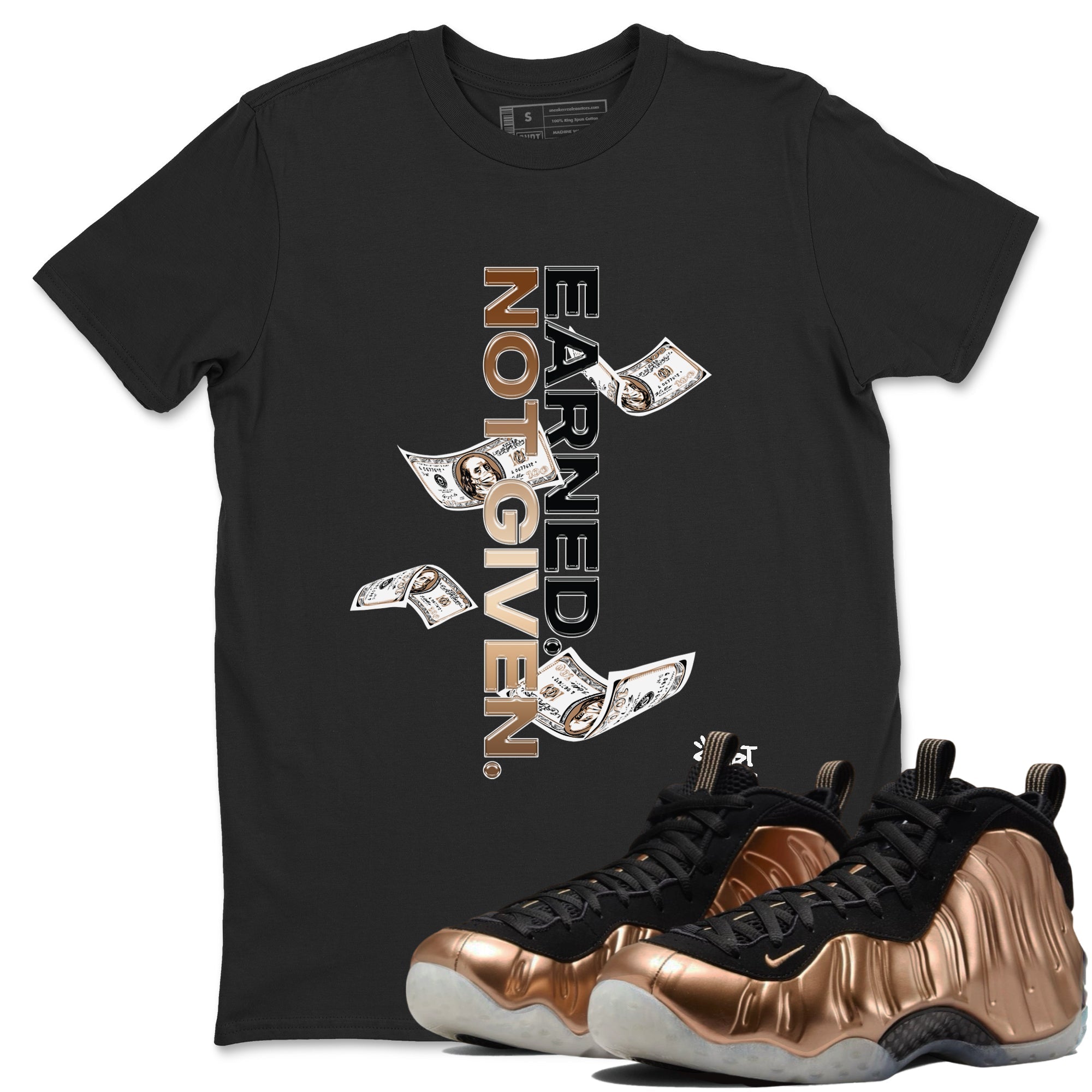Earned Not Given snkmatch Tees - Air Foamposite One Metallic Copper