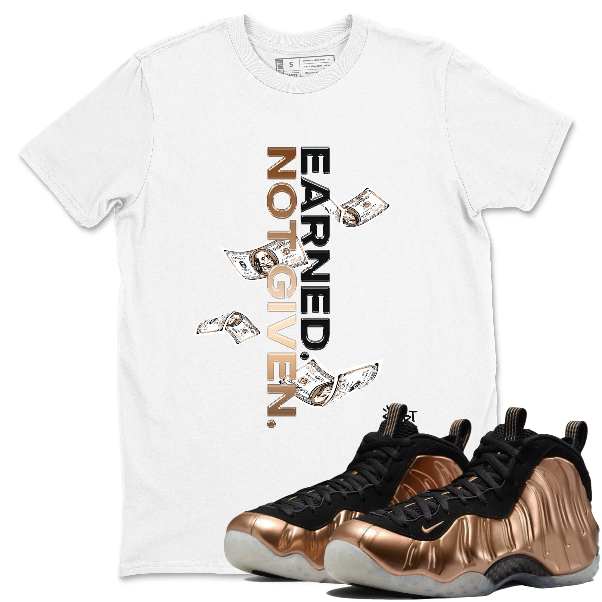 Earned Not Given snkmatch Tees - Air Foamposite One Metallic Copper
