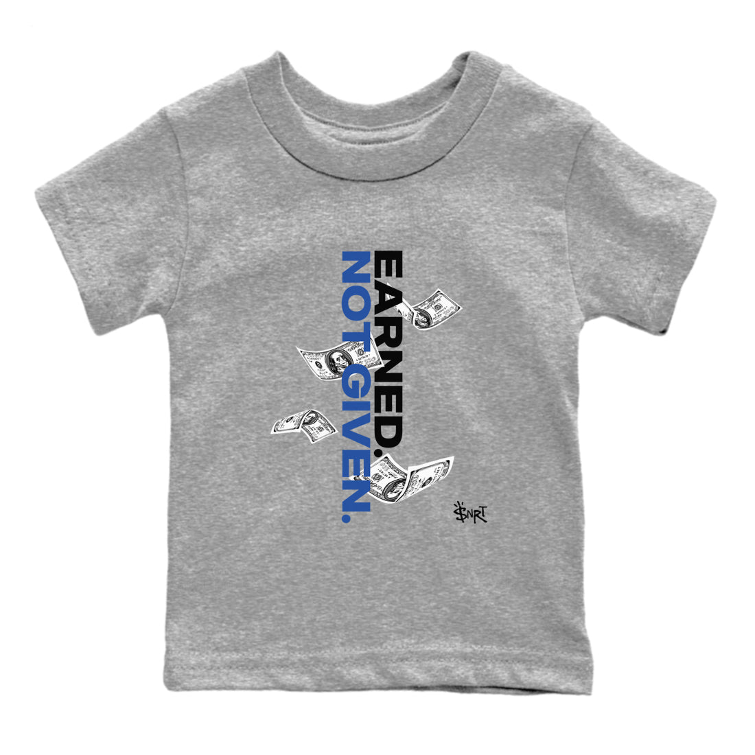 Earned Not Given snkmatch Tees Kids - Air Jordan 1 Game Royal