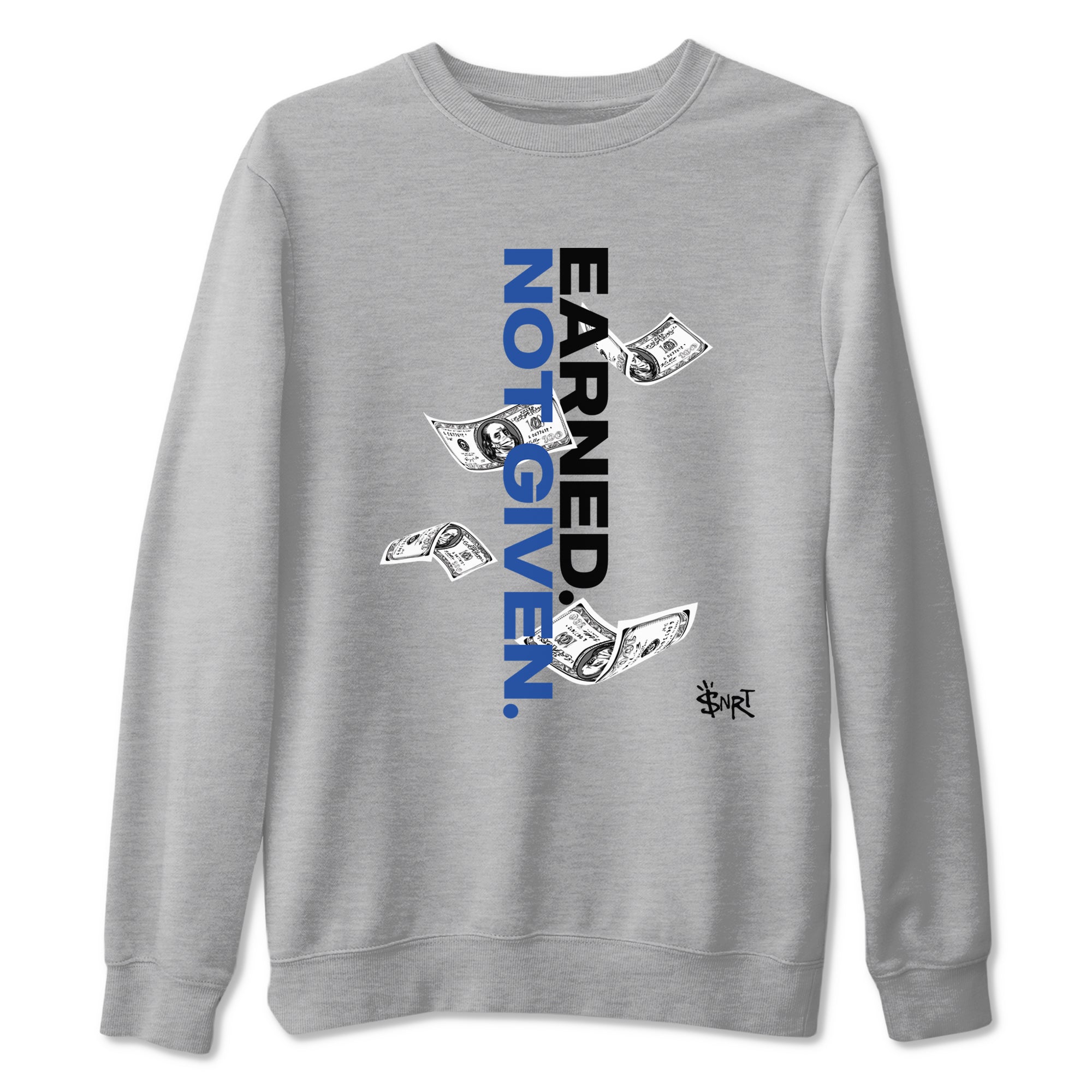 Earned Not Given snkmatch Tees - Air Jordan 1 Game Royal