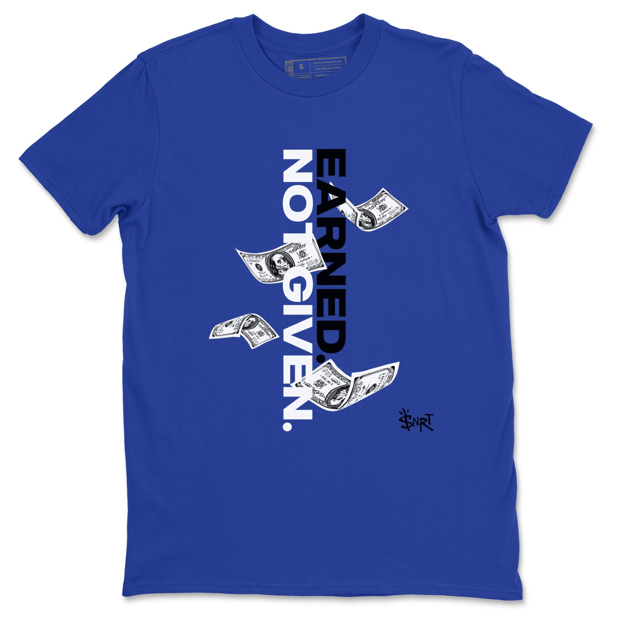 Earned Not Given snkmatch Tees - Air Jordan 1 Game Royal
