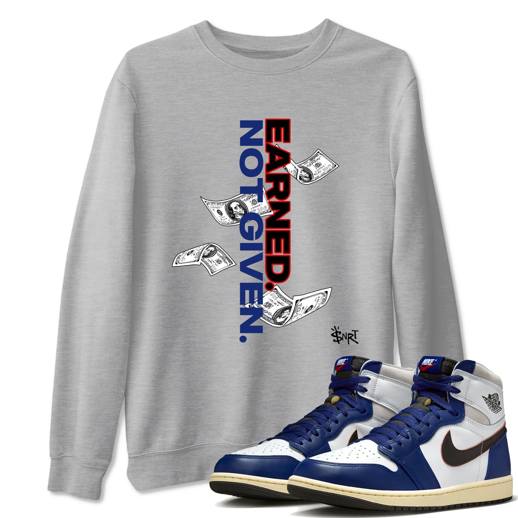 Earned Not Given snkmatch Tees - Air Jordan 1 Rare Air