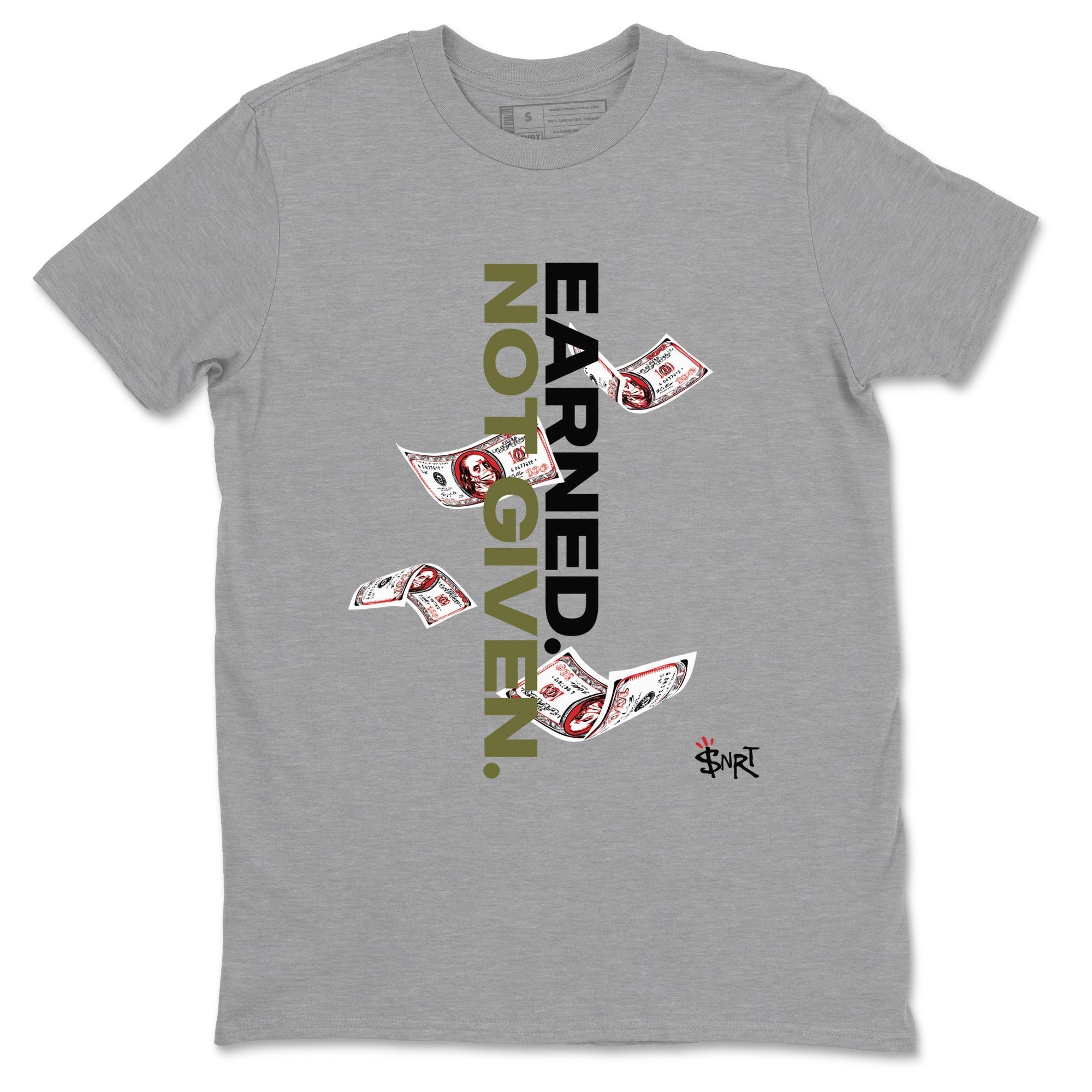 Earned Not Given snkmatch Tees - Air Jordan 1 Travis Scott Medium Olive