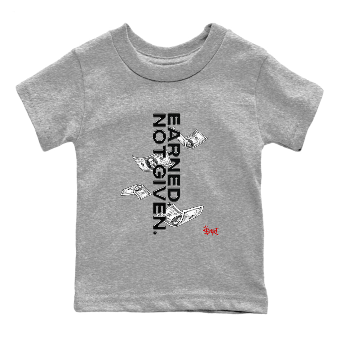 Earned Not Given snkmatch Tees Kids - Air Jordan 14 Black Toe