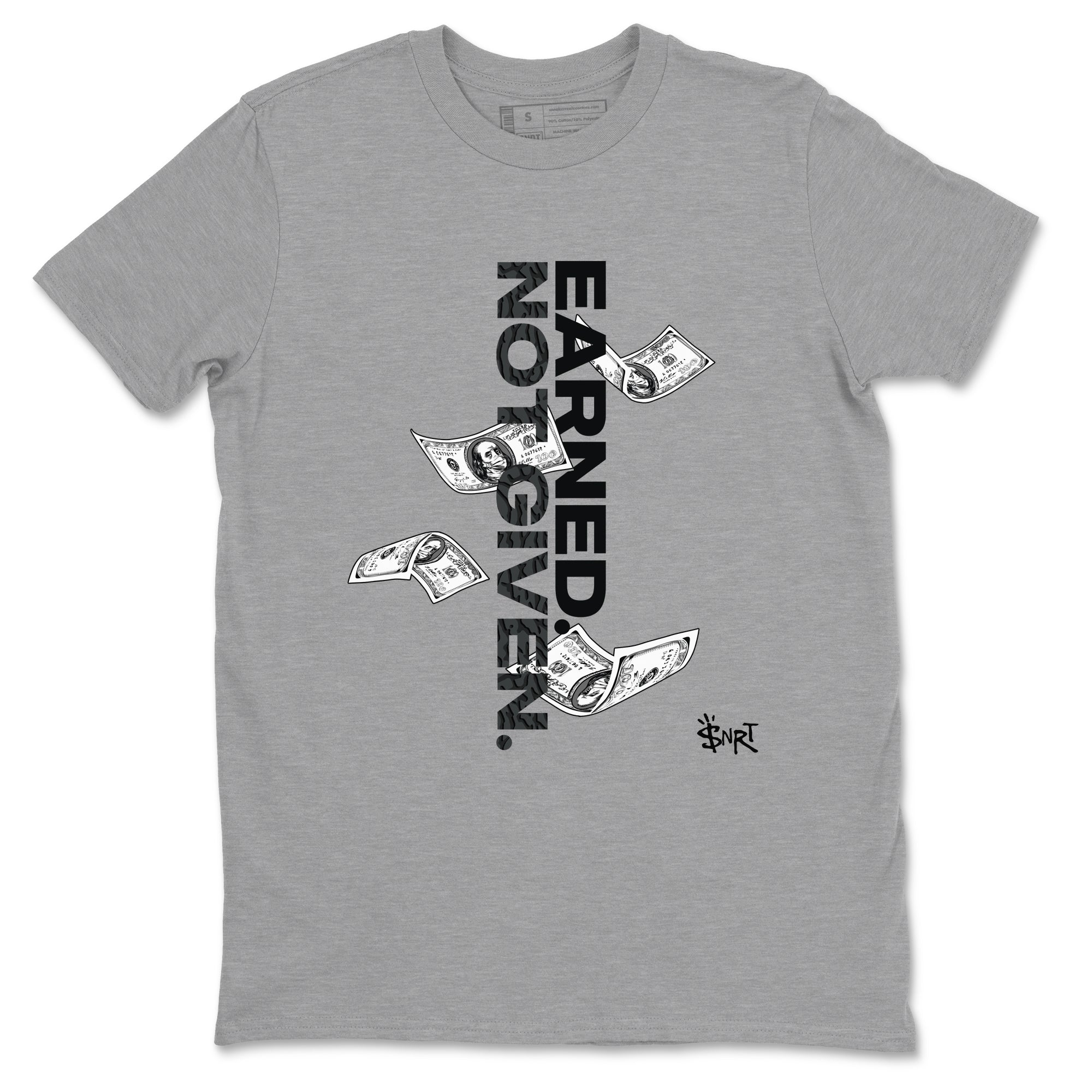 Earned Not Given snkmatch Tees - Air Jordan 3 Black Cat