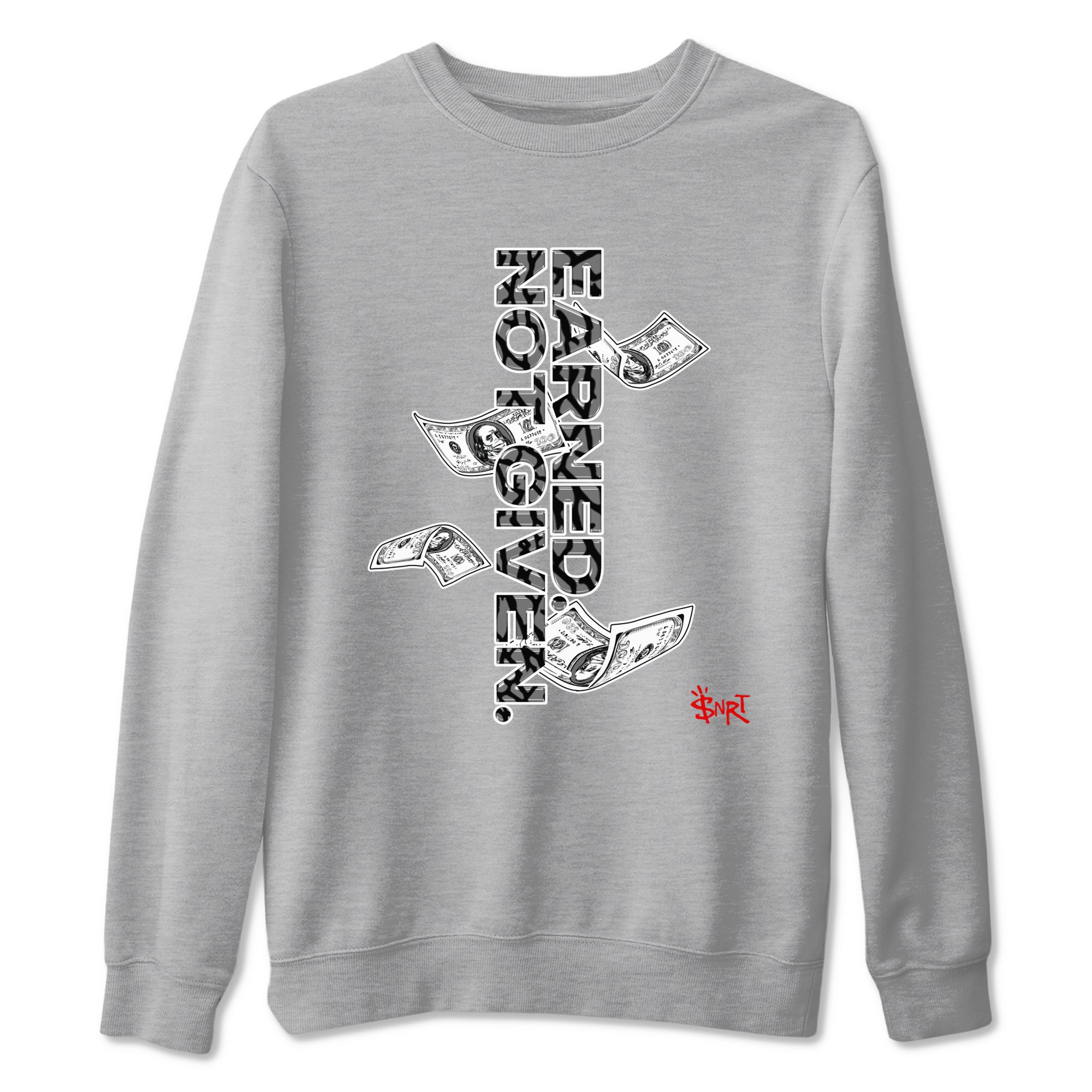 Earned Not Given snkmatch Tees - Air Jordan 3 Black Cement