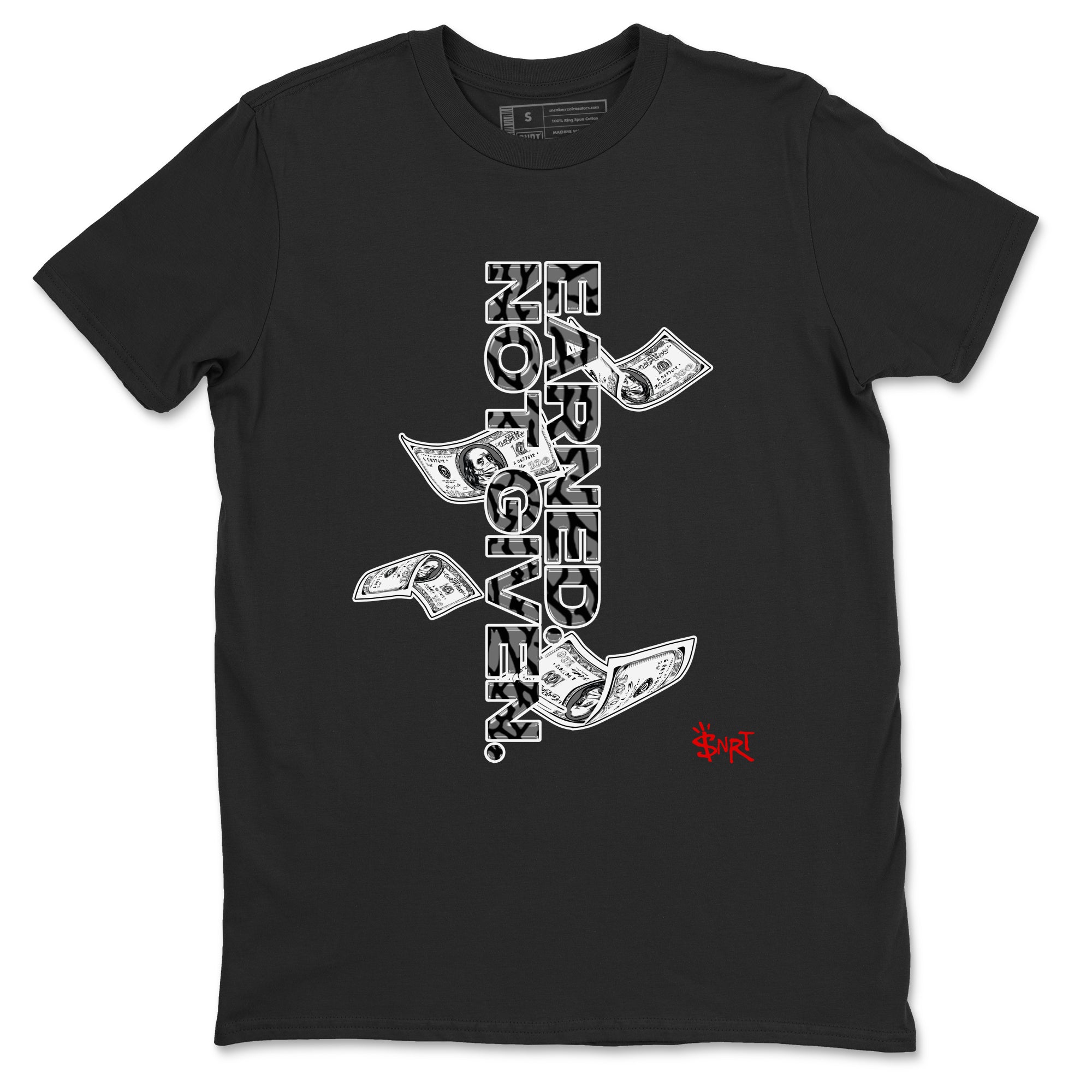 Earned Not Given snkmatch Tees - Air Jordan 3 Black Cement