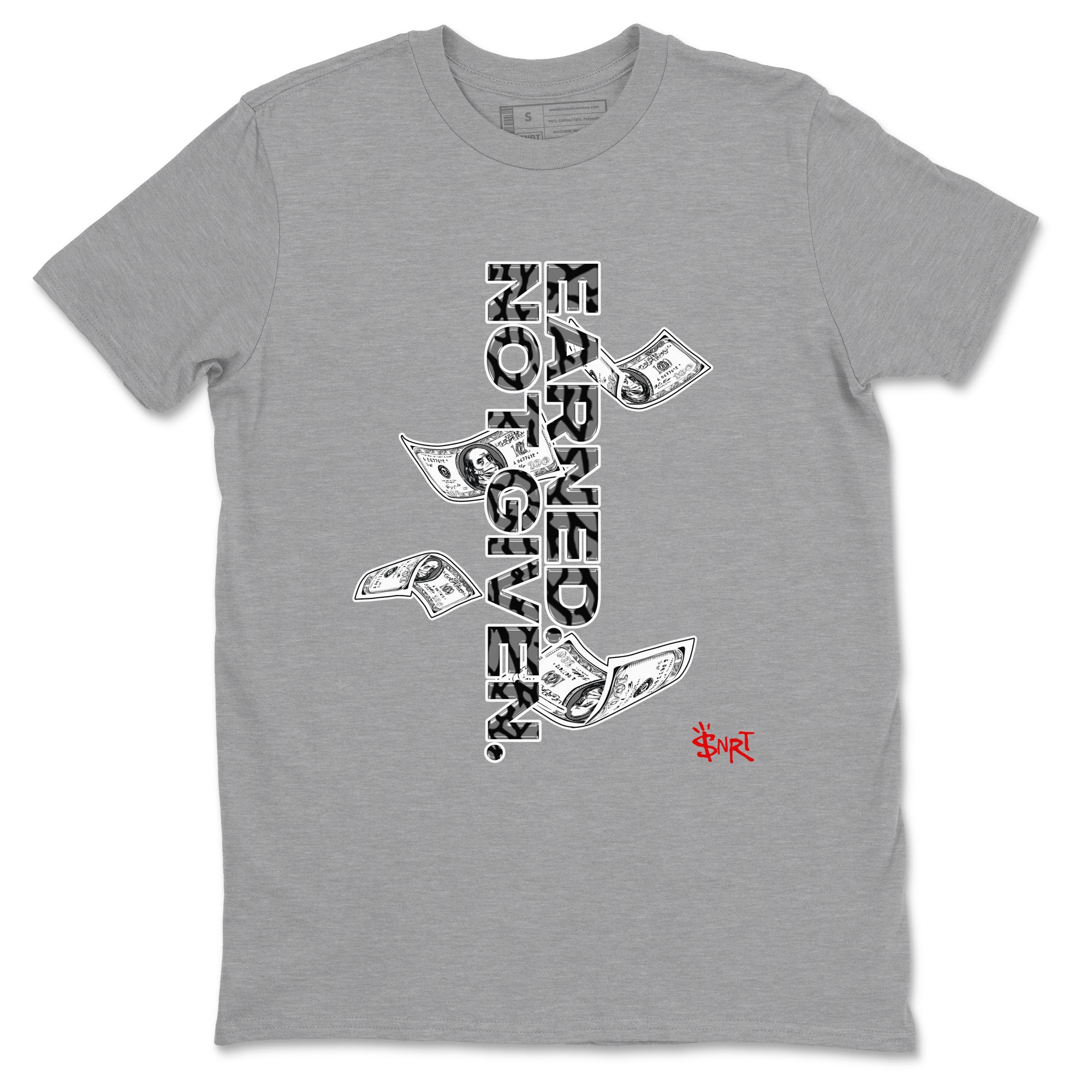 Earned Not Given snkmatch Tees - Air Jordan 3 Black Cement