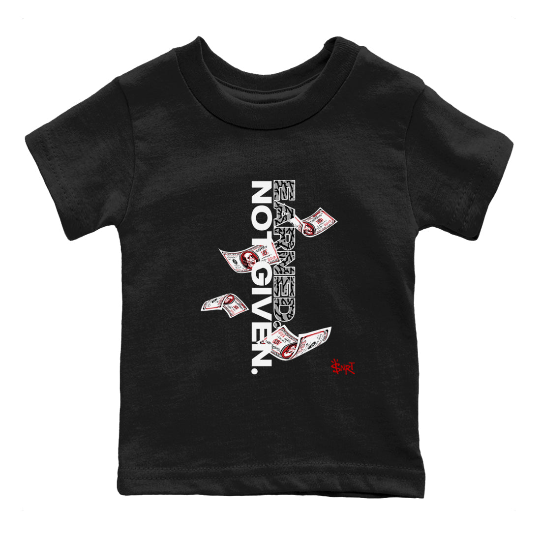 Earned Not Given snkmatch Tees Kids - Air Jordan 3 Cement Grey