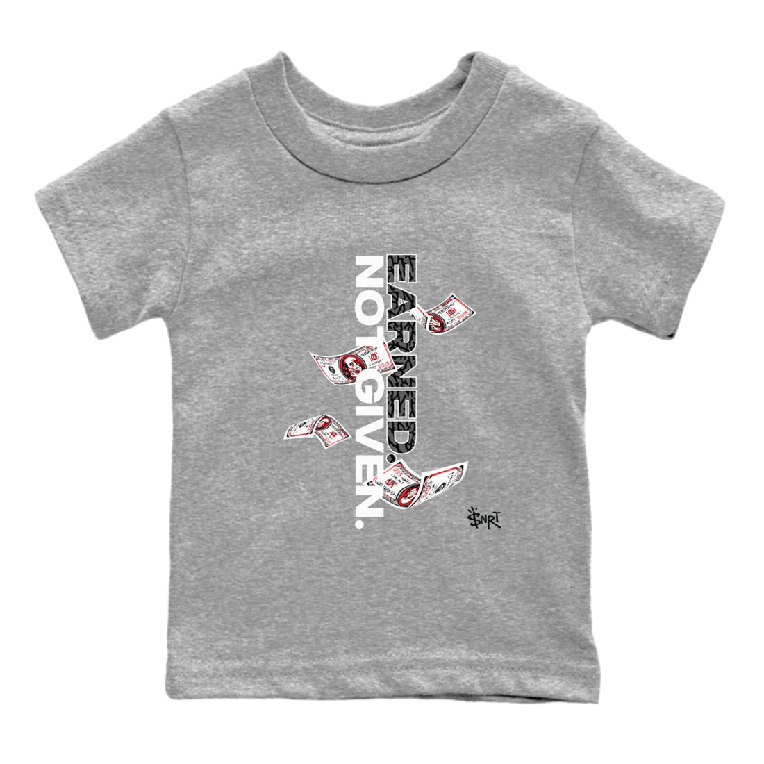 Earned Not Given snkmatch Tees Kids - Air Jordan 3 Cement Grey