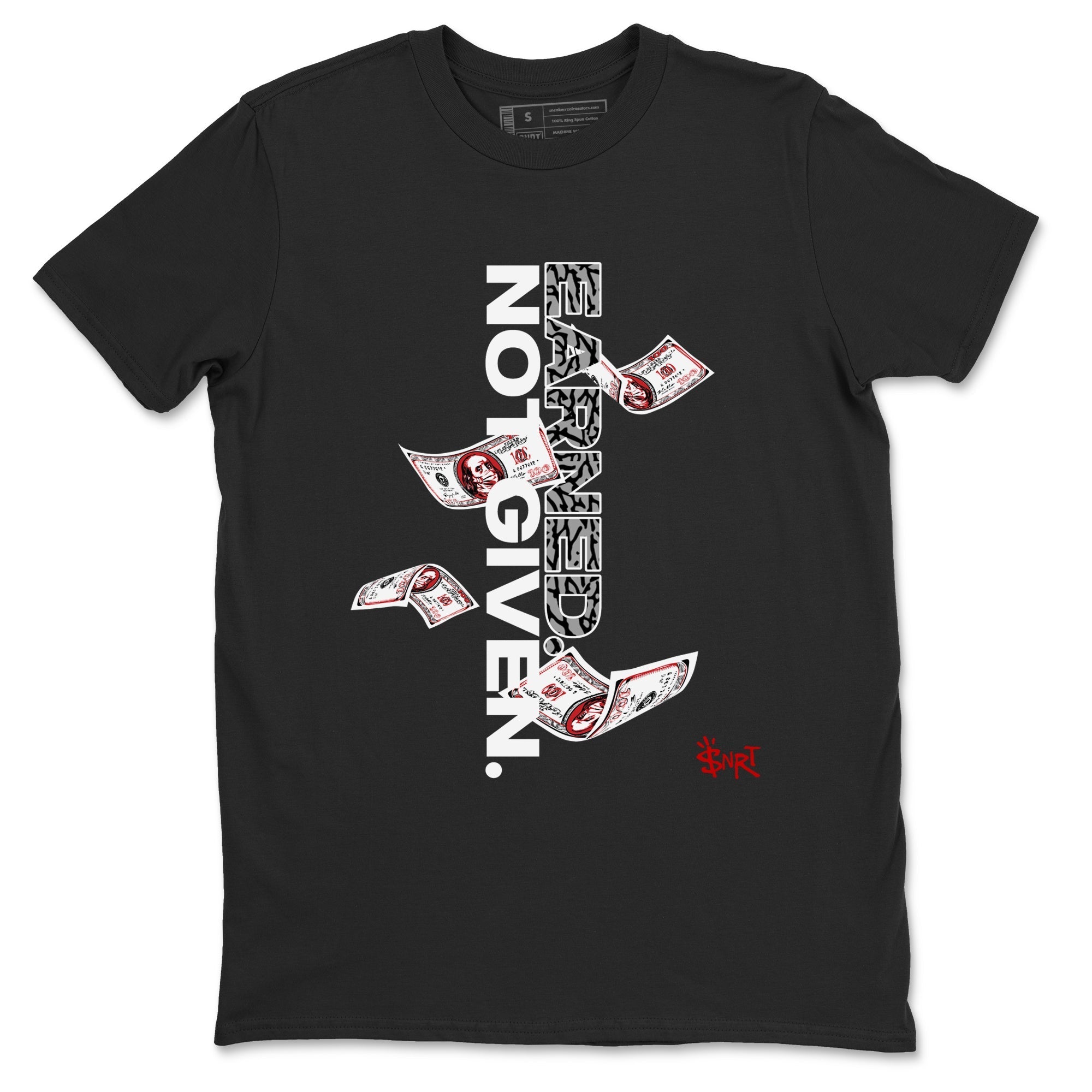 Earned Not Given snkmatch Tees - Air Jordan 3 Cement Grey