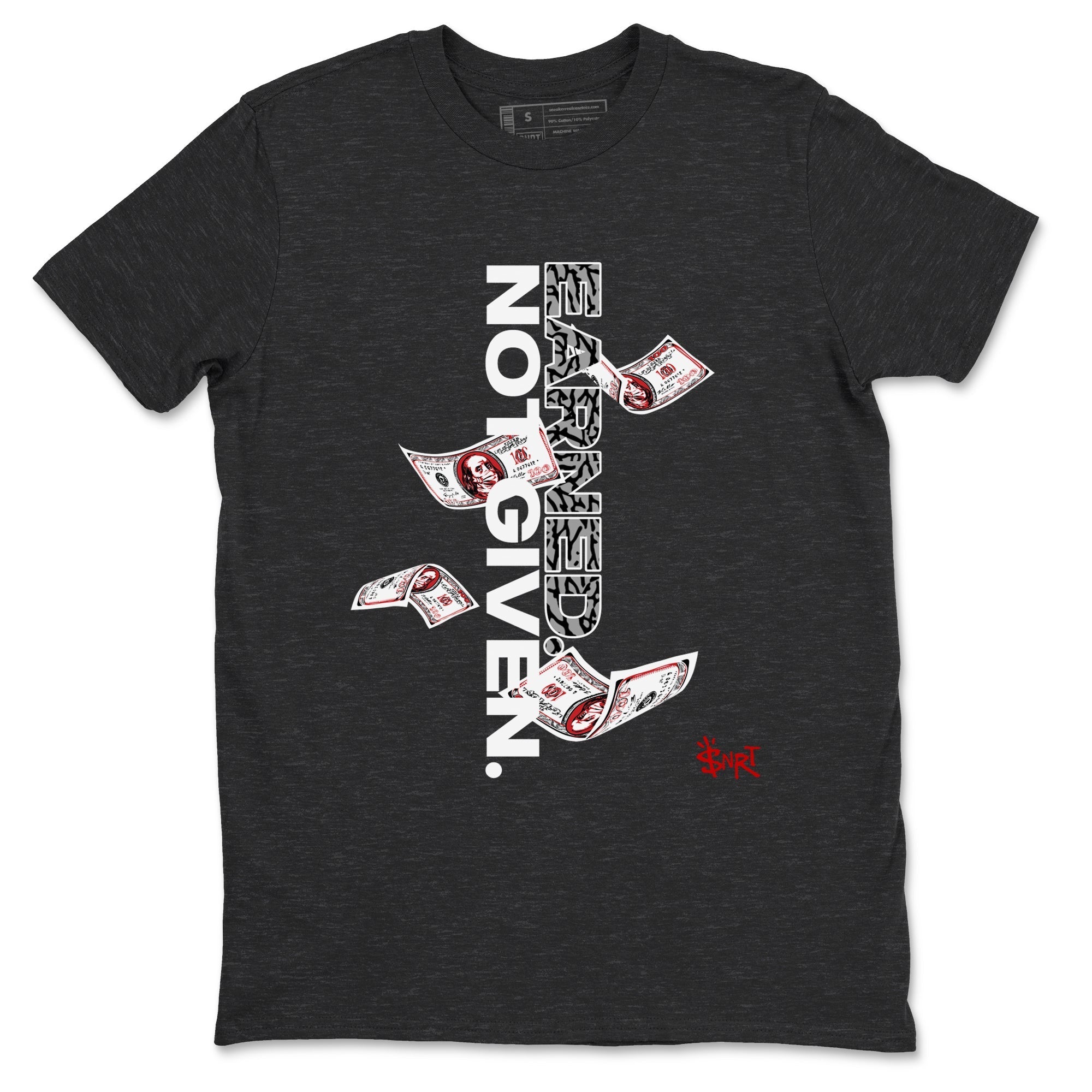 Earned Not Given snkmatch Tees - Air Jordan 3 Cement Grey