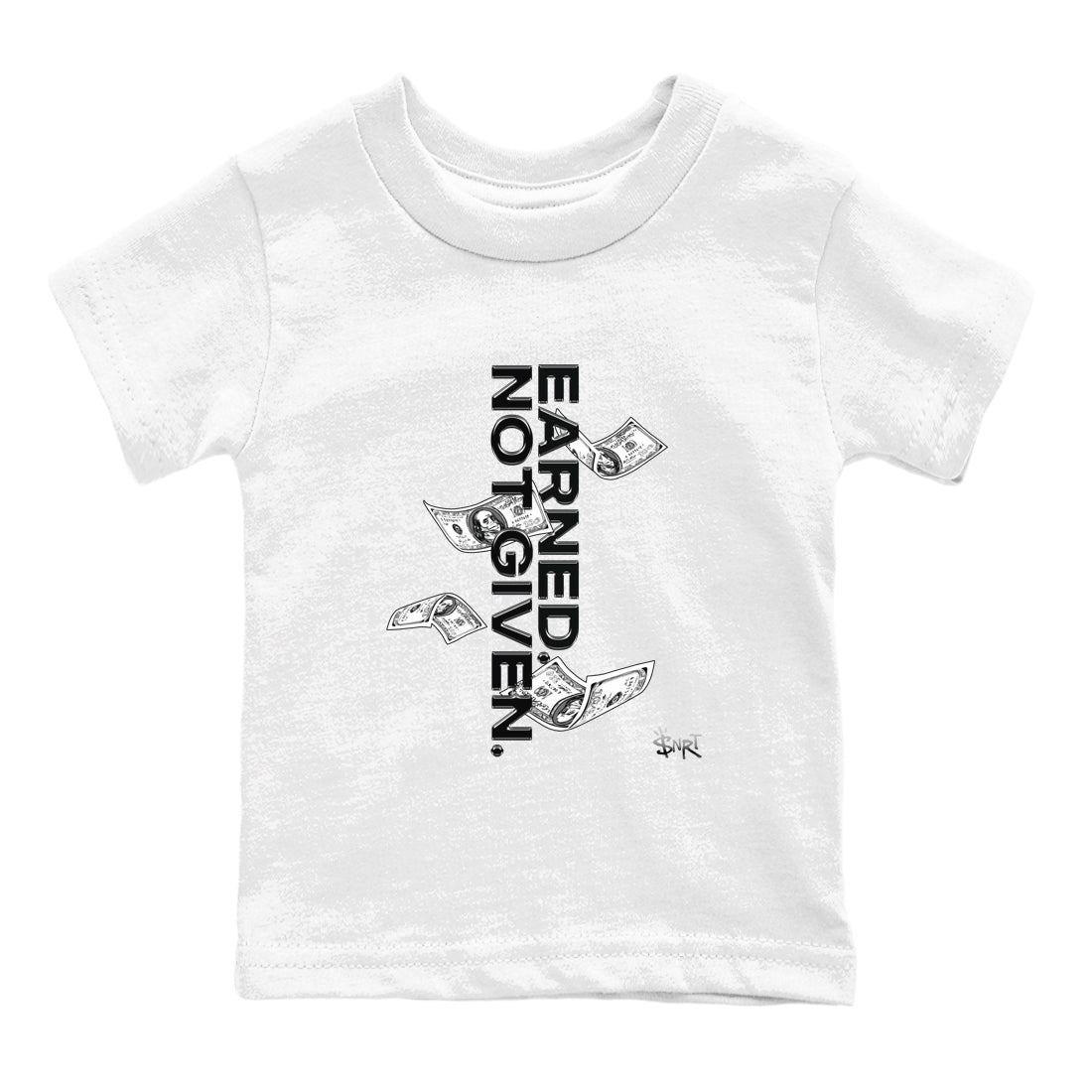 Earned Not Given snkmatch Tees Kids - Air Jordan 4 Black Cat