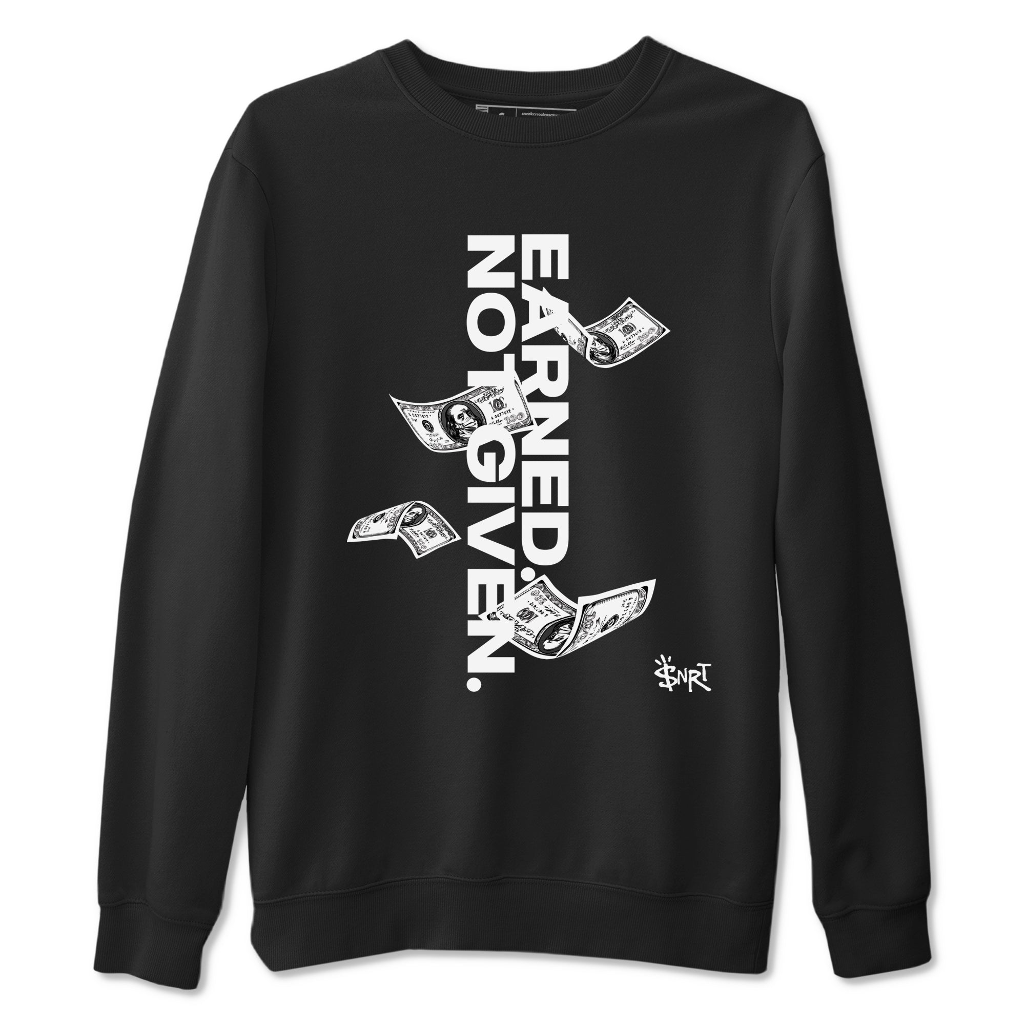 Earned Not Given snkmatch Tees - Air Jordan 4 White Thunder