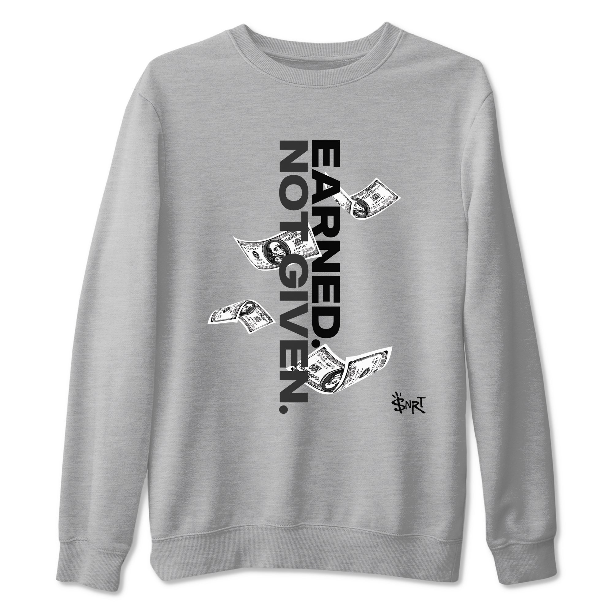 Earned Not Given snkmatch Tees - Air Jordan 4 White Thunder