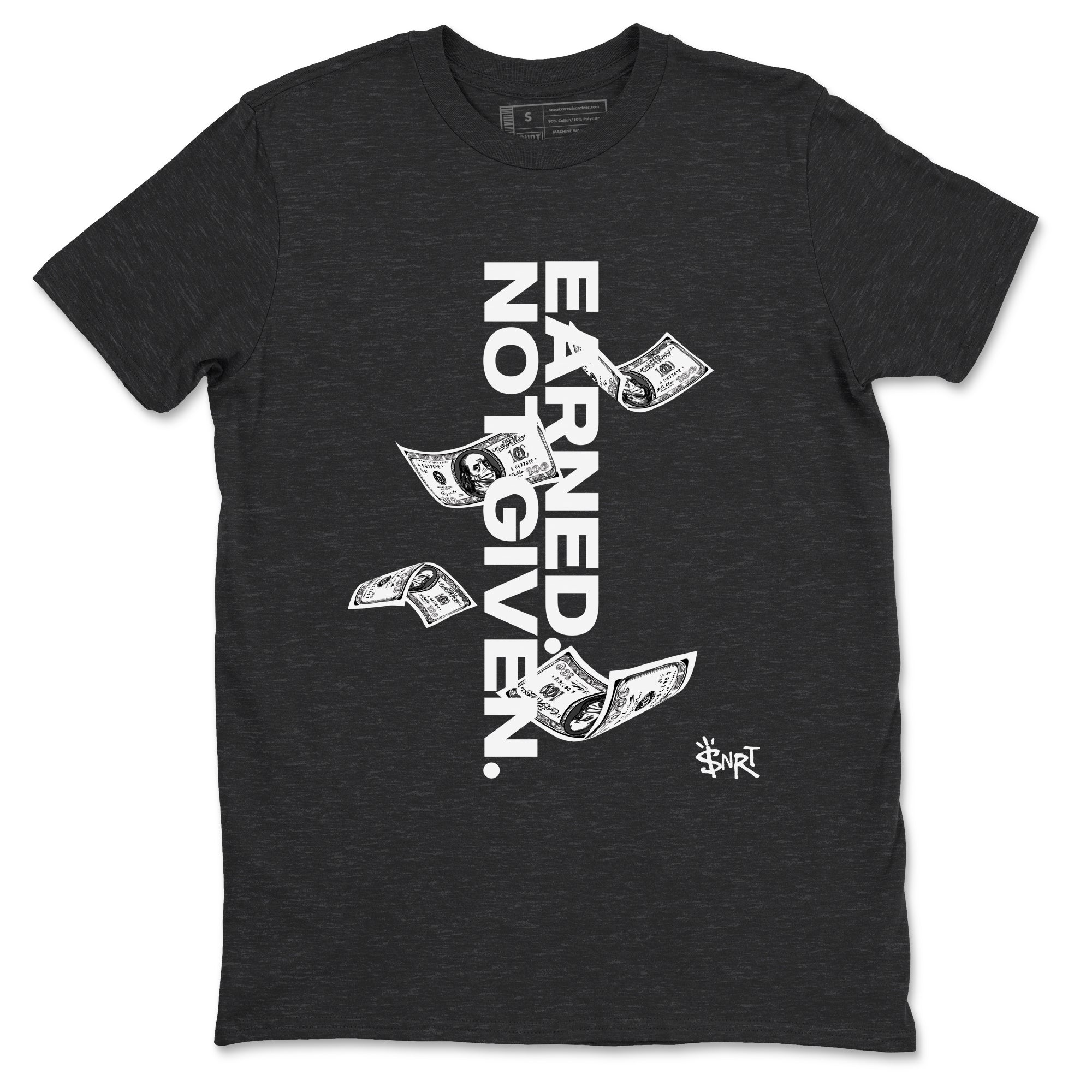 Earned Not Given snkmatch Tees - Air Jordan 4 White Thunder