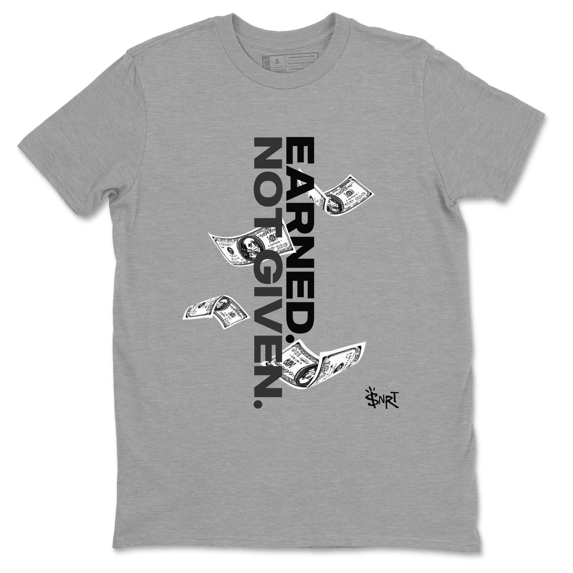 Earned Not Given snkmatch Tees - Air Jordan 4 White Thunder