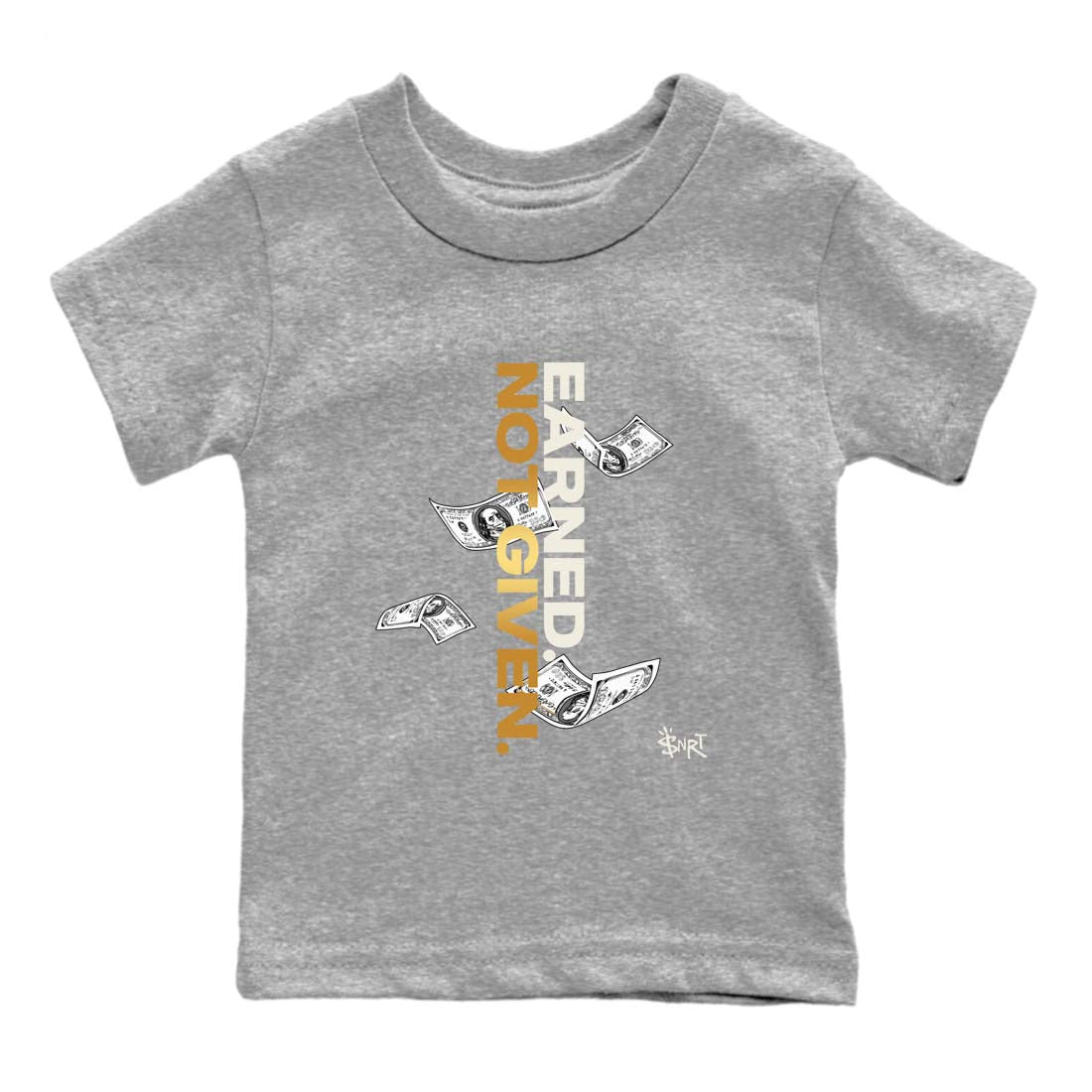 Earned Not Given snkmatch Tees Kids - Air Jordan 5 Golden Ticket