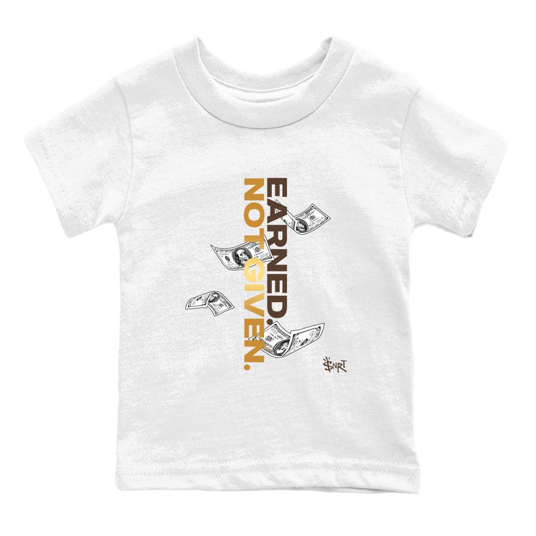 Earned Not Given snkmatch Tees Kids - Air Jordan 5 Golden Ticket