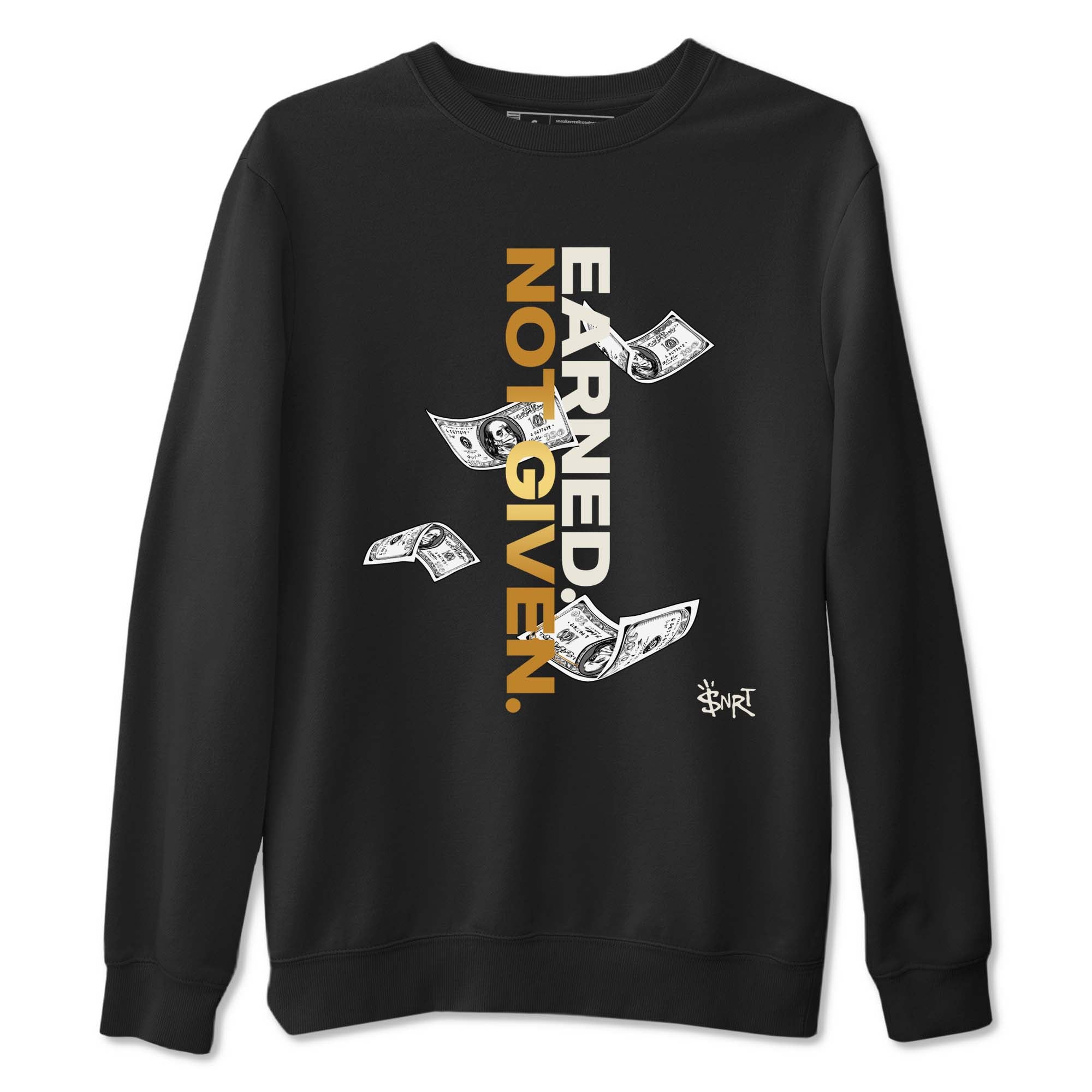 Earned Not Given snkmatch Tees - Air Jordan 5 Golden Ticket
