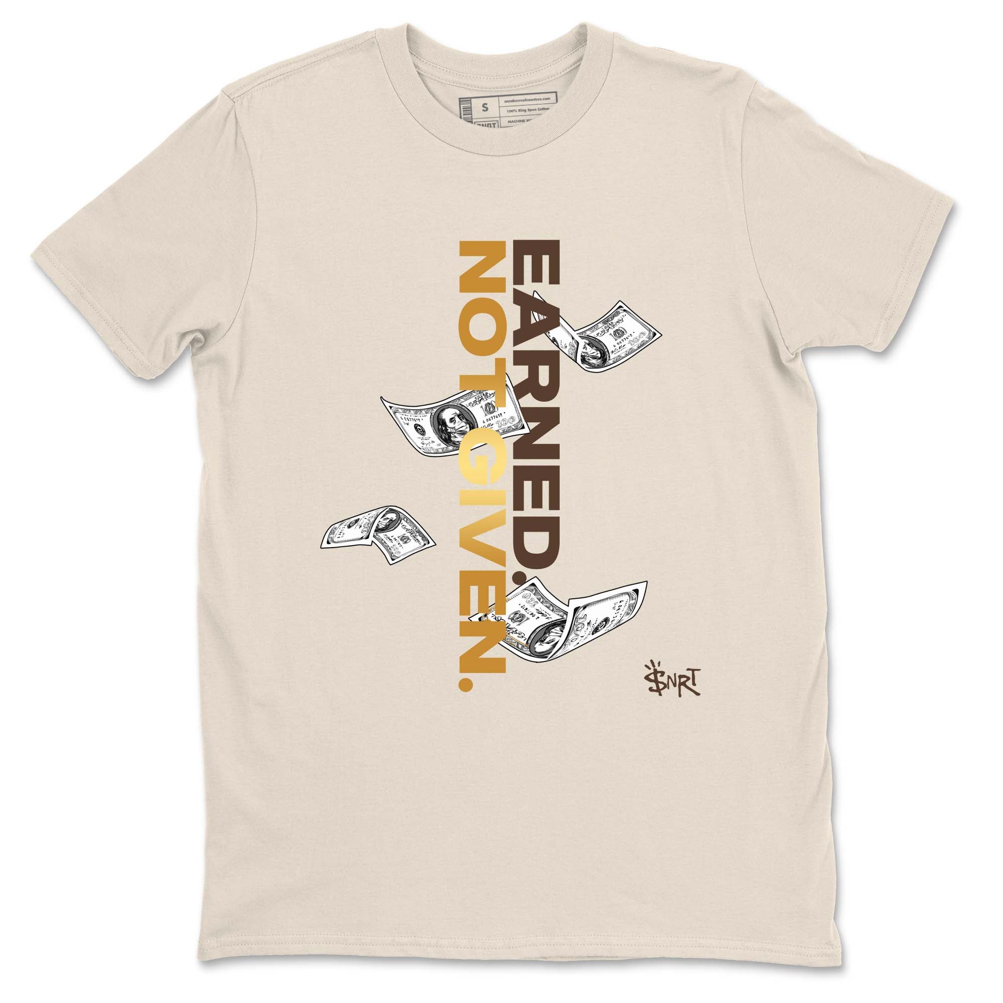 Earned Not Given snkmatch Tees - Air Jordan 5 Golden Ticket