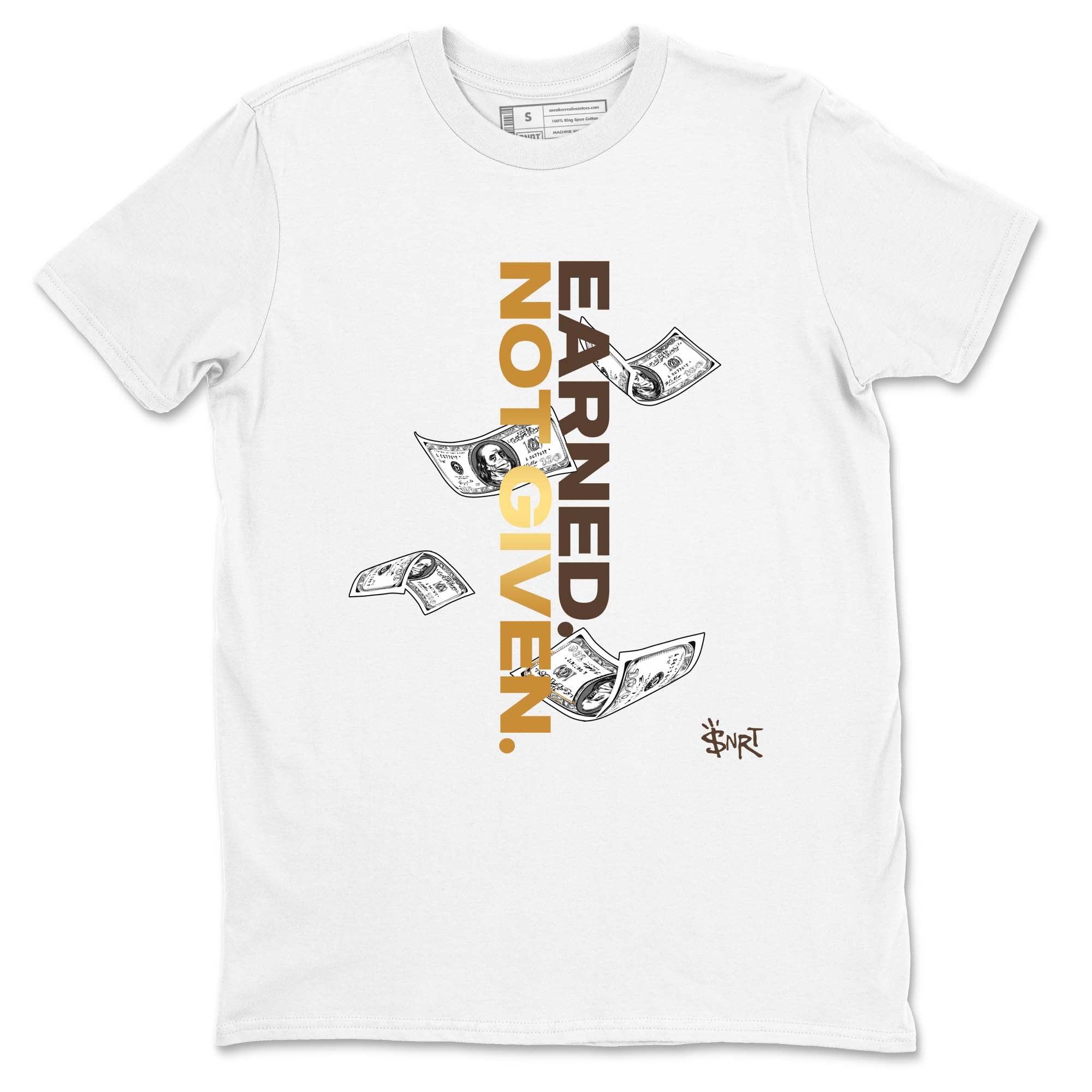 Earned Not Given snkmatch Tees - Air Jordan 5 Golden Ticket