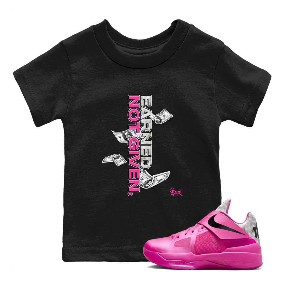 Earned Not Given snkmatch Tees Kids - Nike KD 4 Aunt Pearl