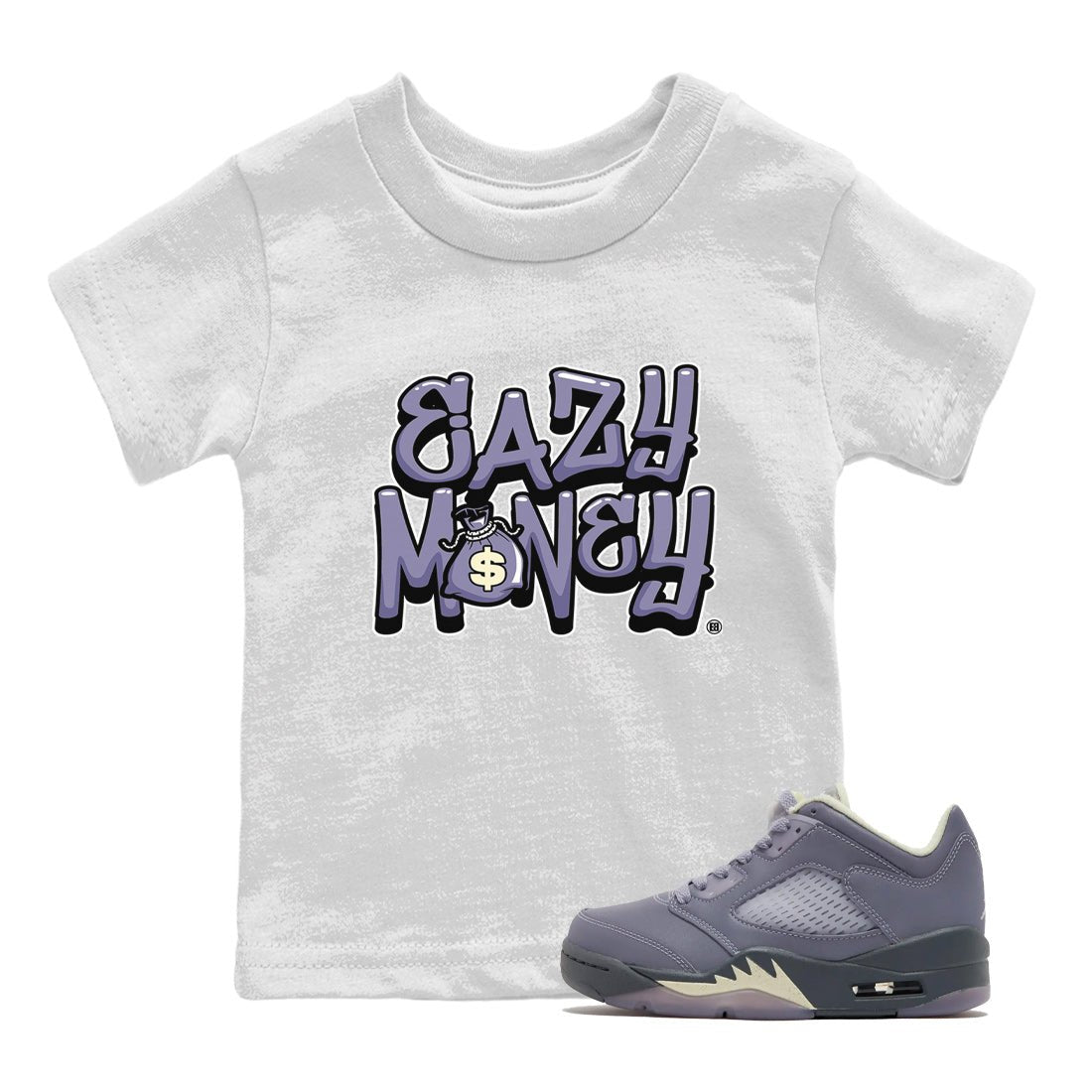 Easy Money Kids Tops - Air Jordan 5 Indigo Haze