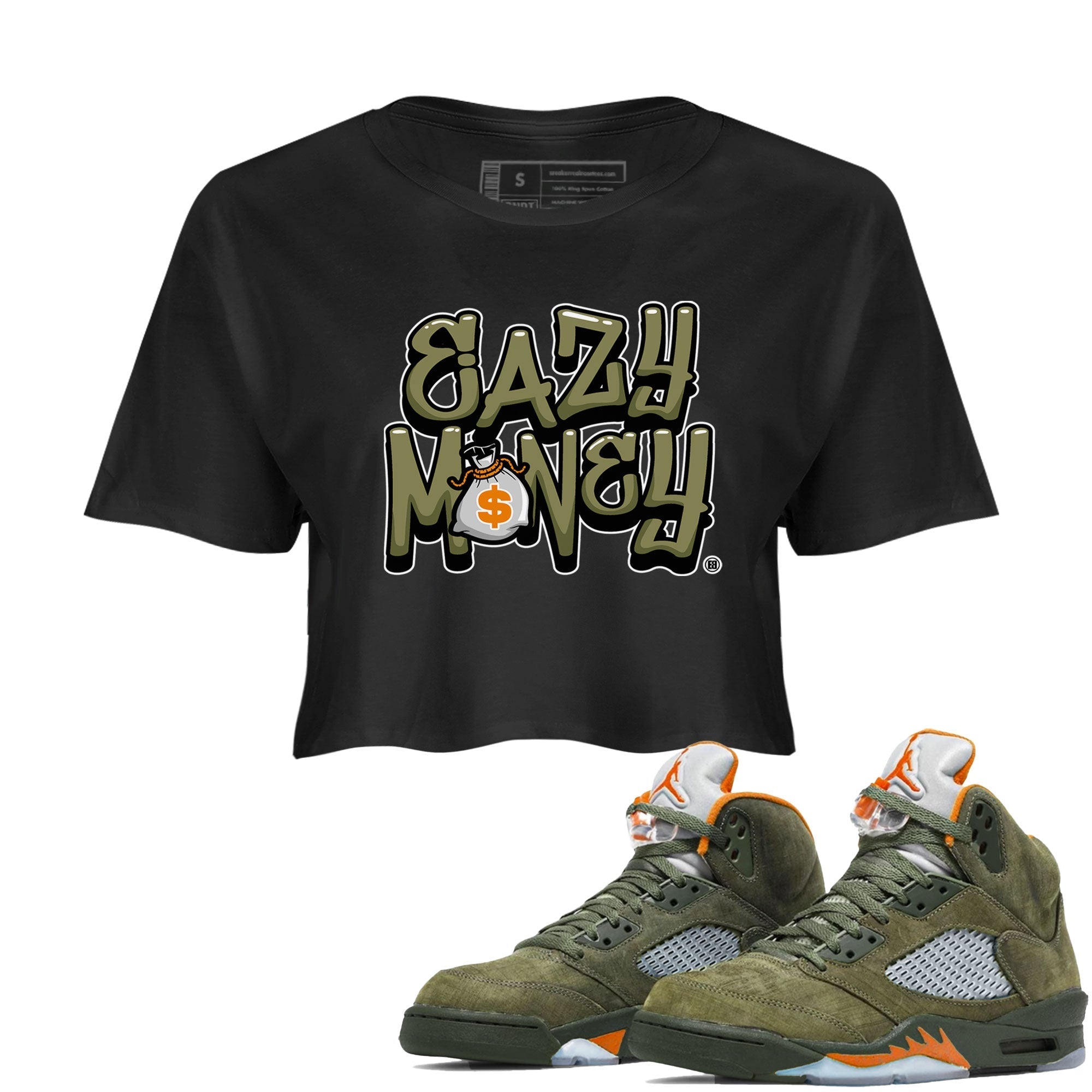 Easy Money snkmatch Women's Top - Air Jordan 5 Olive