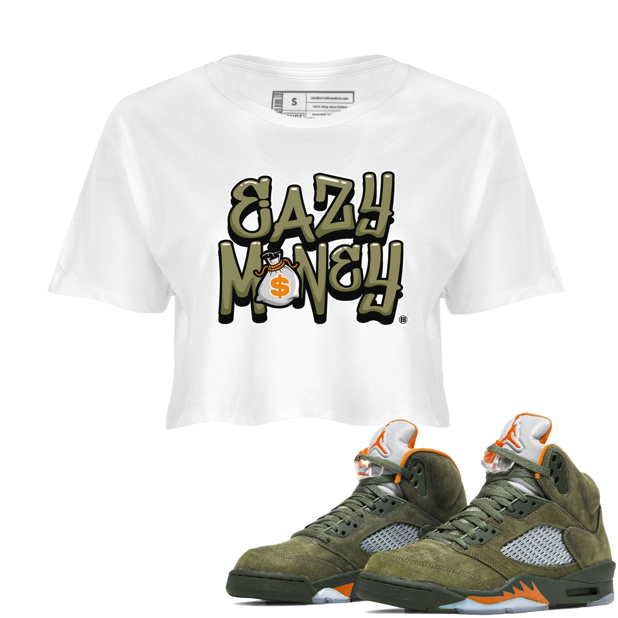 Easy Money snkmatch Women's Top - Air Jordan 5 Olive