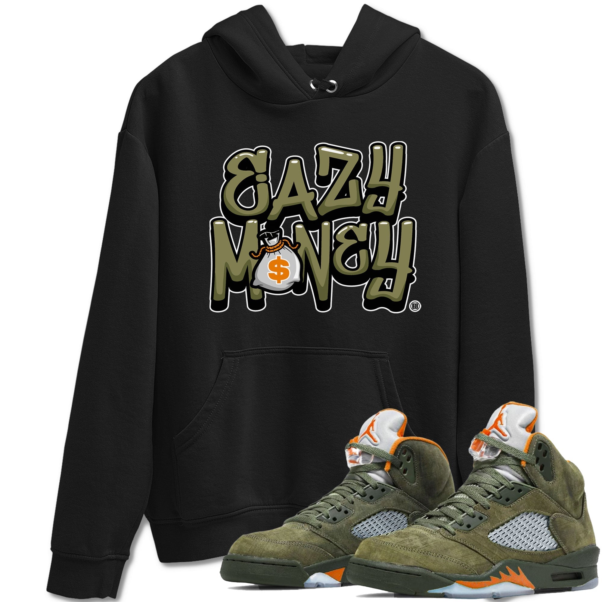 Easy Money snkmatch Tees - Air Jordan 5 Olive