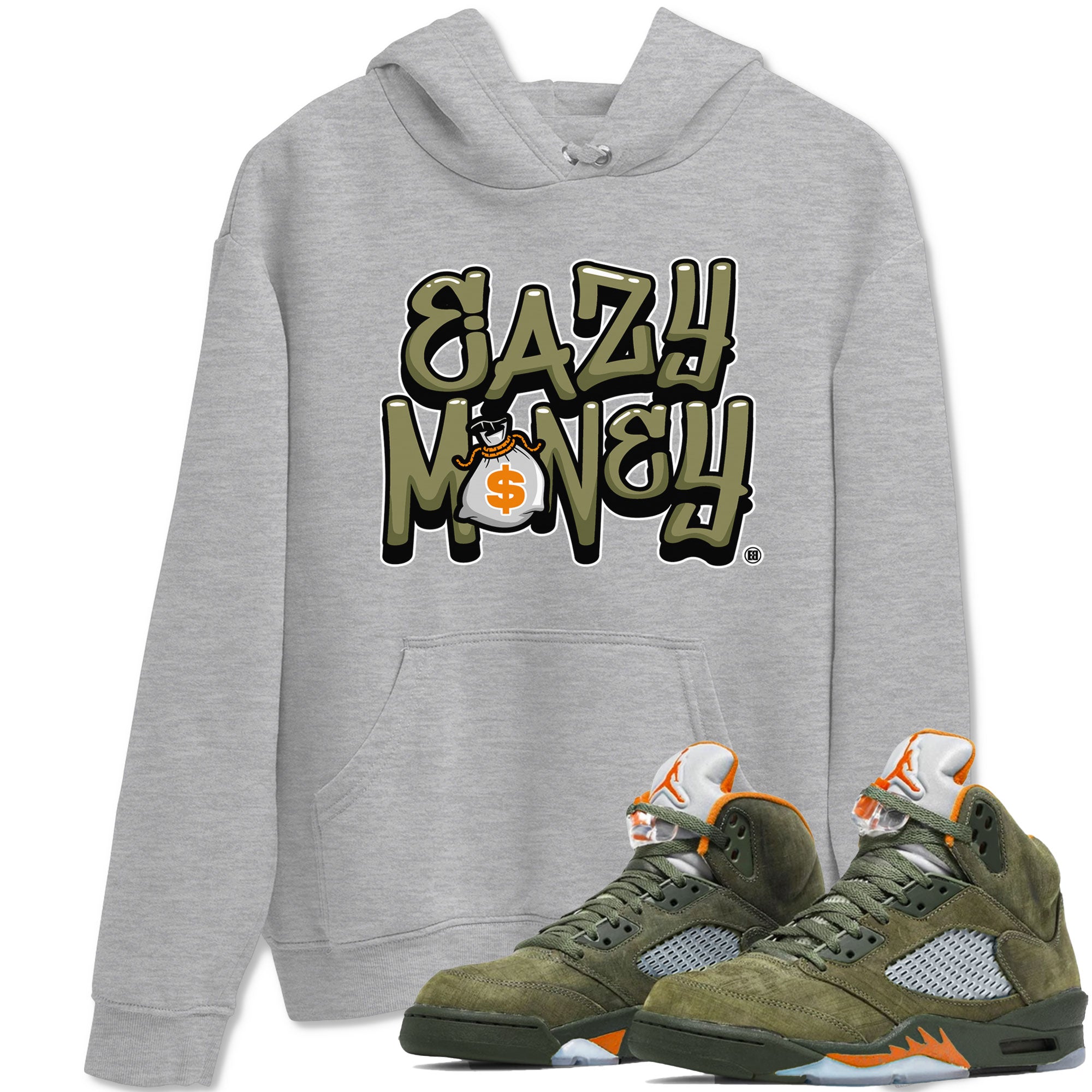 Easy Money snkmatch Tees - Air Jordan 5 Olive
