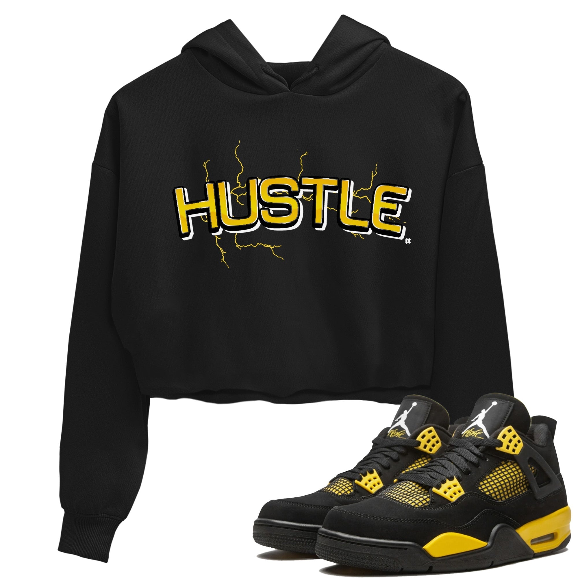 Electric Hustle Women's Tops - Air Jordan 4 Thunder
