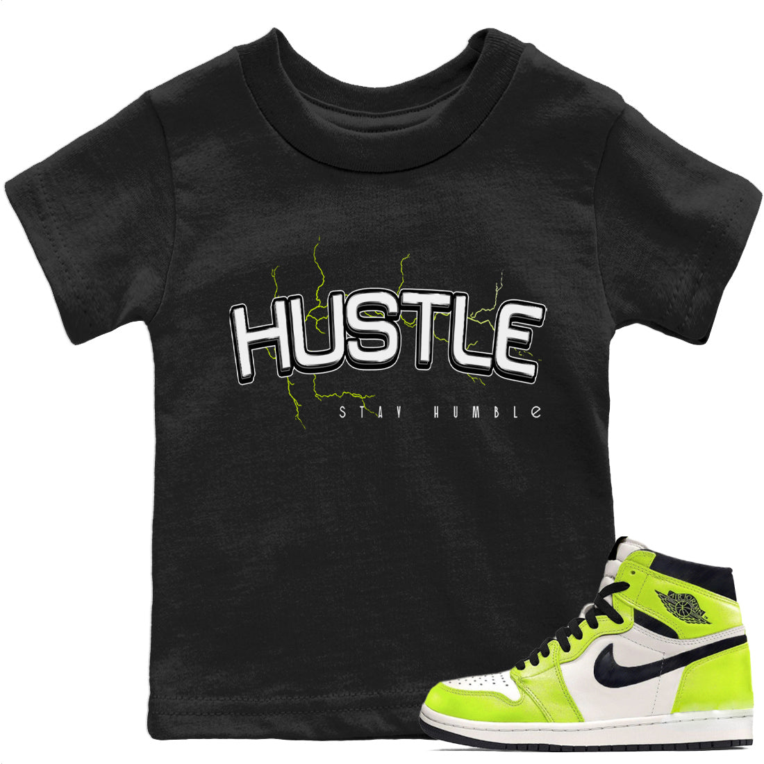 Electric Hustle Kids Tops - Air Jordan 1 Visionaire