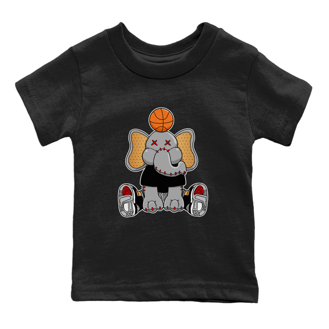 Elephant Doll Kids Tops - Air Jordan 3 Black Gold