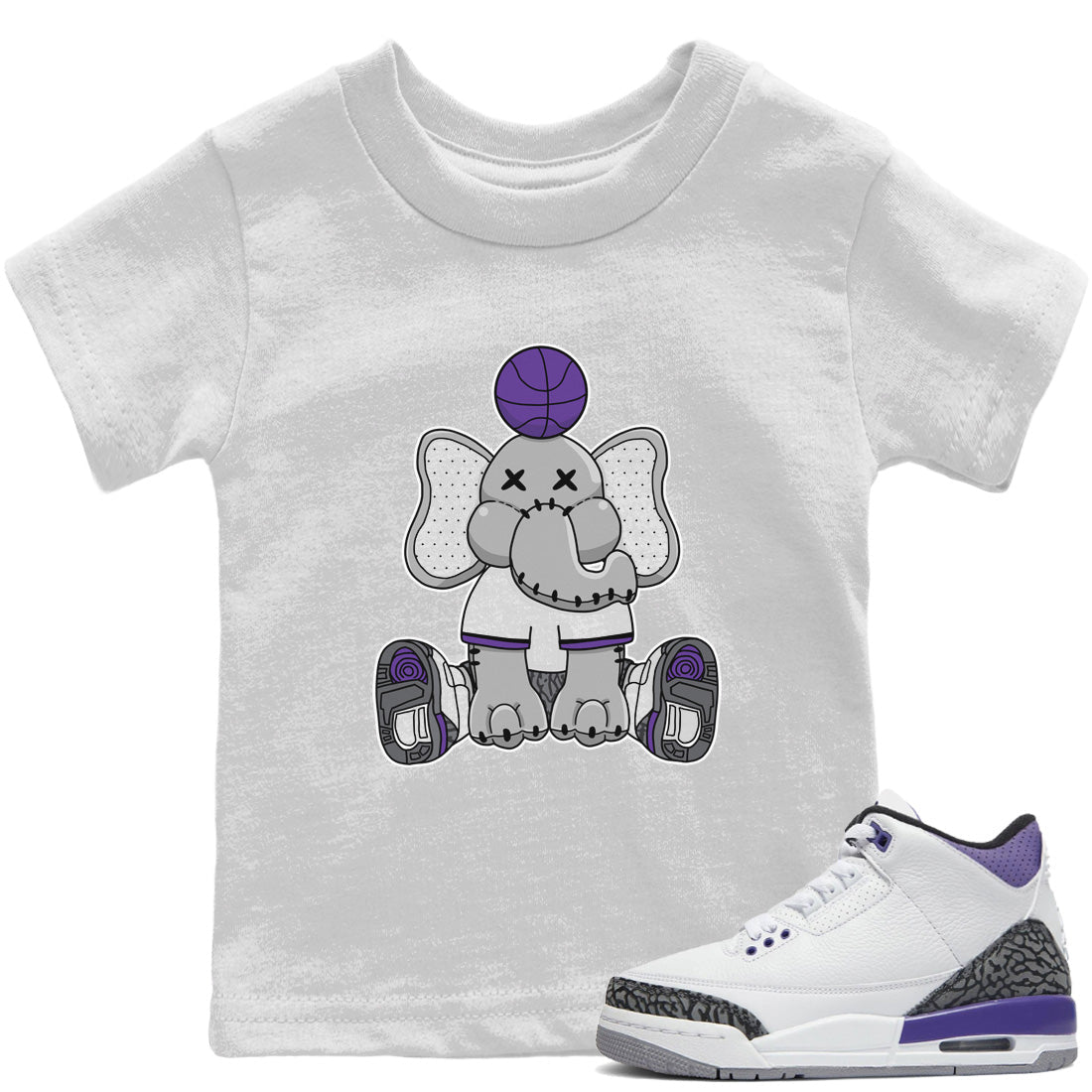 Elephant Doll Kids Tops - Air Jordan 3 Dark Iris