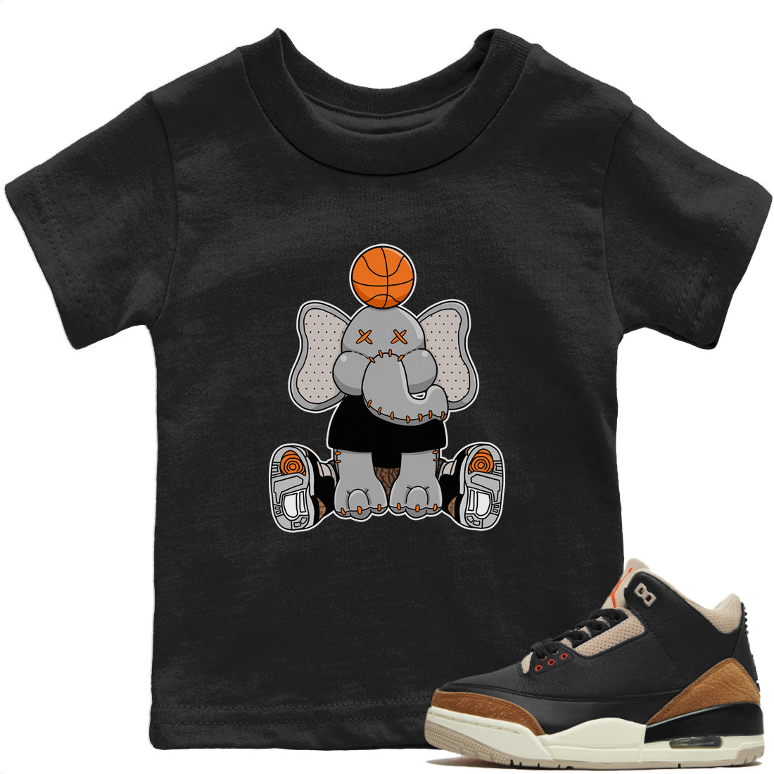 Elephant Doll Kids Tops - Air Jordan 3 Desert Elephant