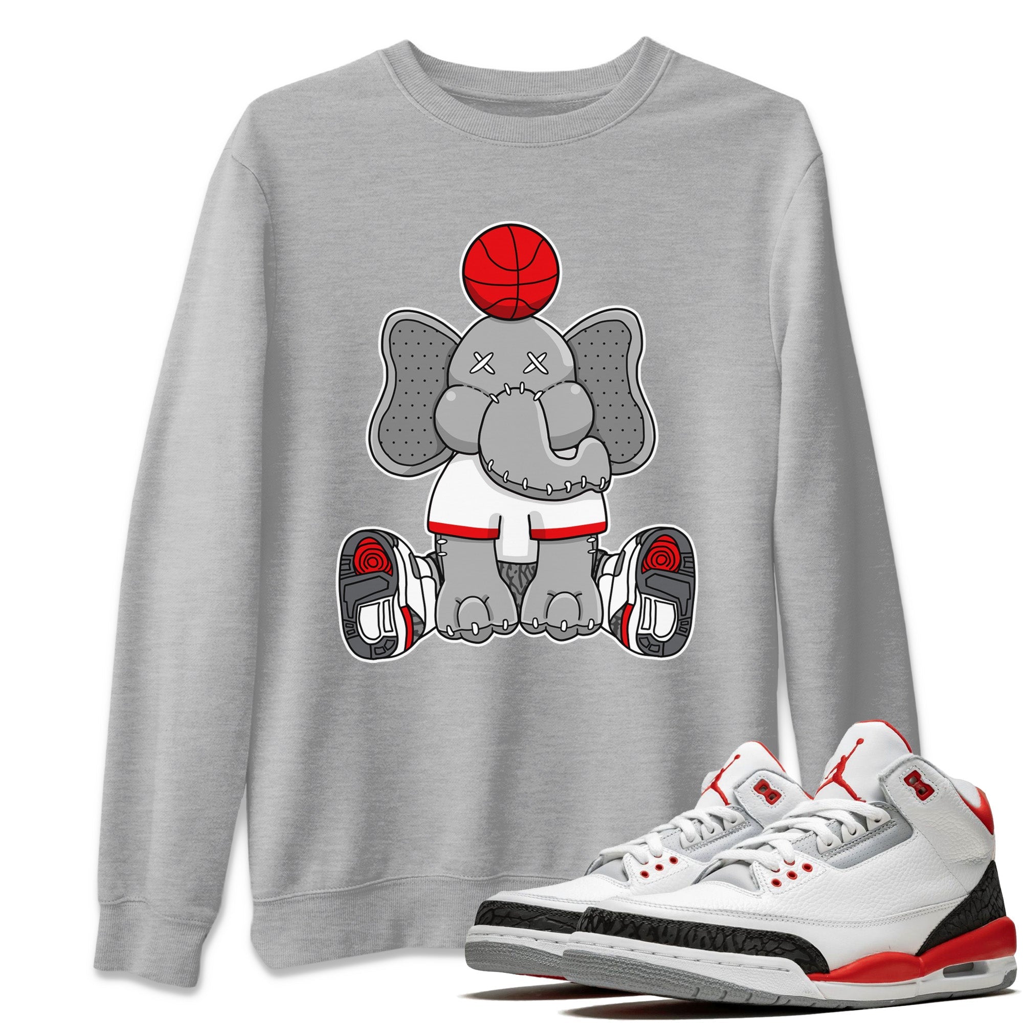 Elephant Doll Unisex Tops - Air Jordan 3 Fire Red