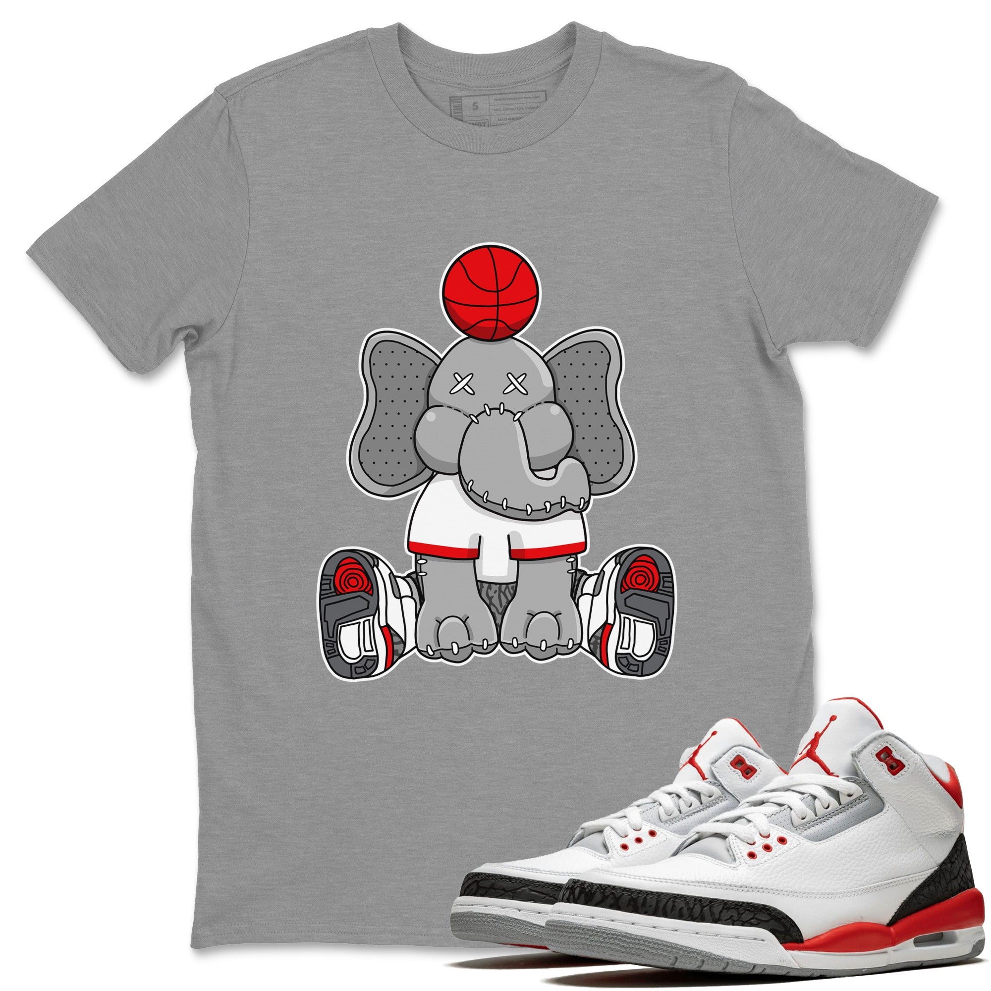 Elephant Doll Unisex Tops - Air Jordan 3 Fire Red