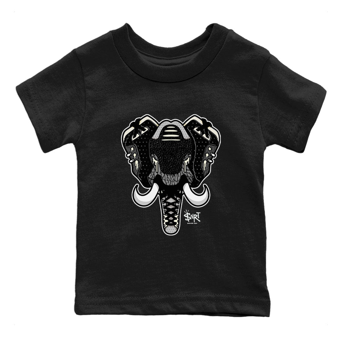 Elephant Symbol snkmatch Tee Kids - Air Jordan 3 Off Noir