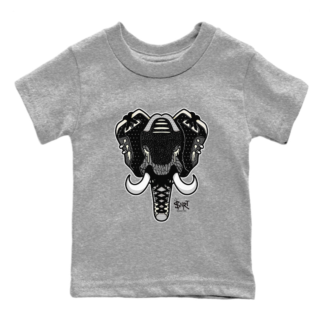Elephant Symbol snkmatch Tee Kids - Air Jordan 3 Off Noir