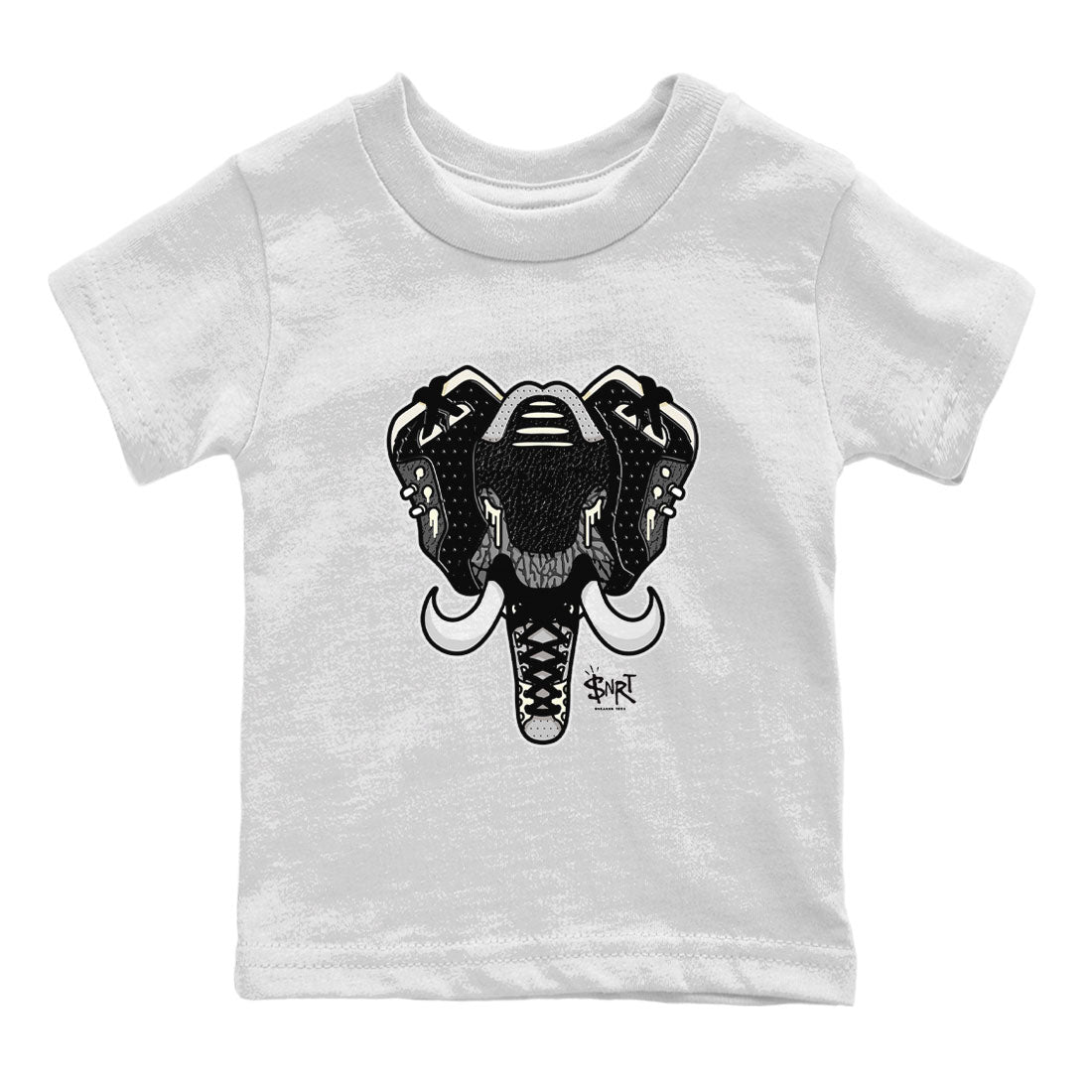 Elephant Symbol snkmatch Tee Kids - Air Jordan 3 Off Noir