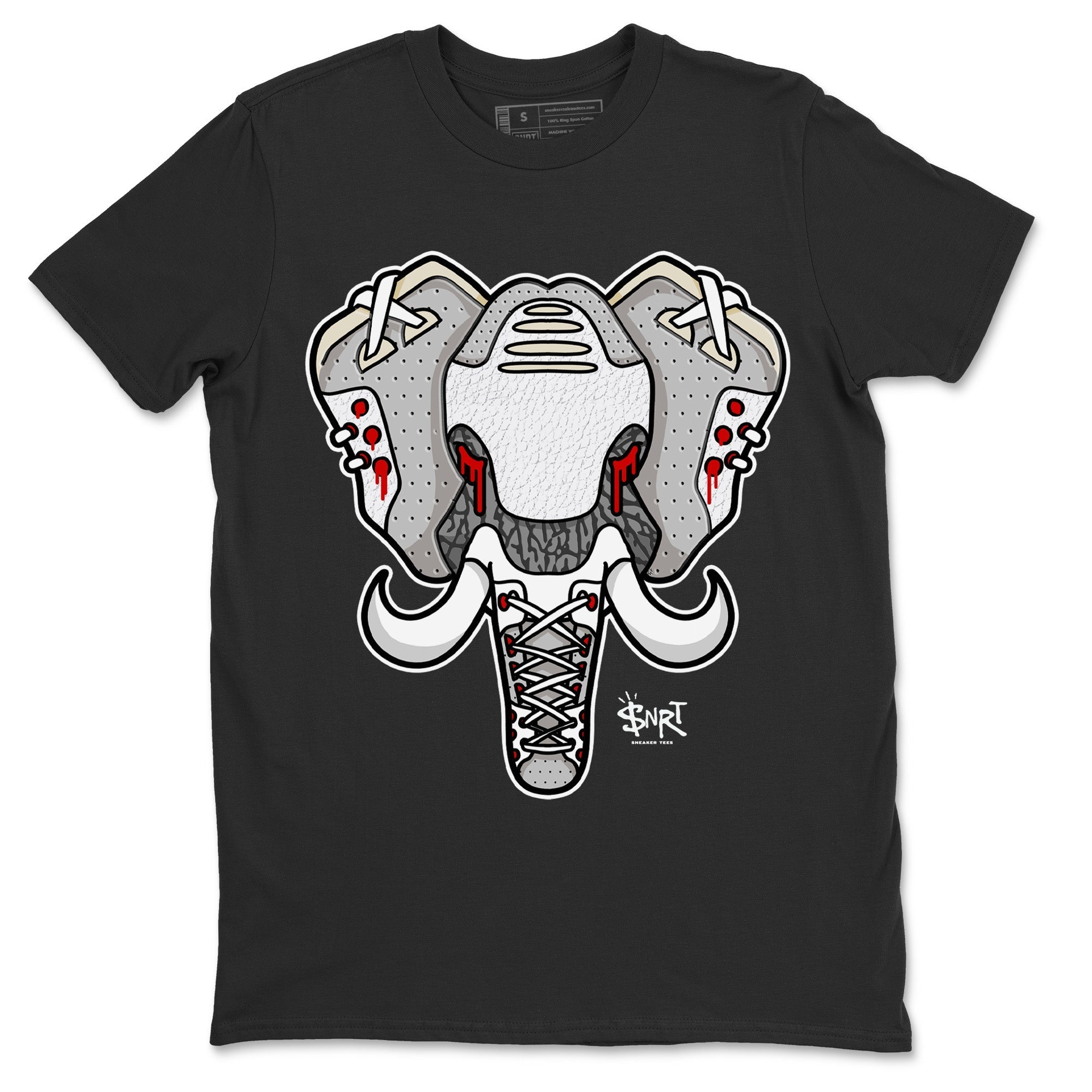 Elephant Symbol Unisex Tops - Air Jordan 3 White Cement