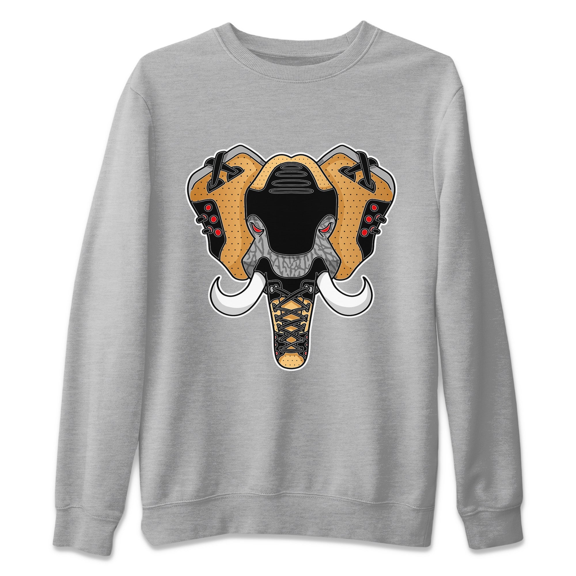 Elephant Symbol Unisex Tops - Air Jordan 3 Black Gold
