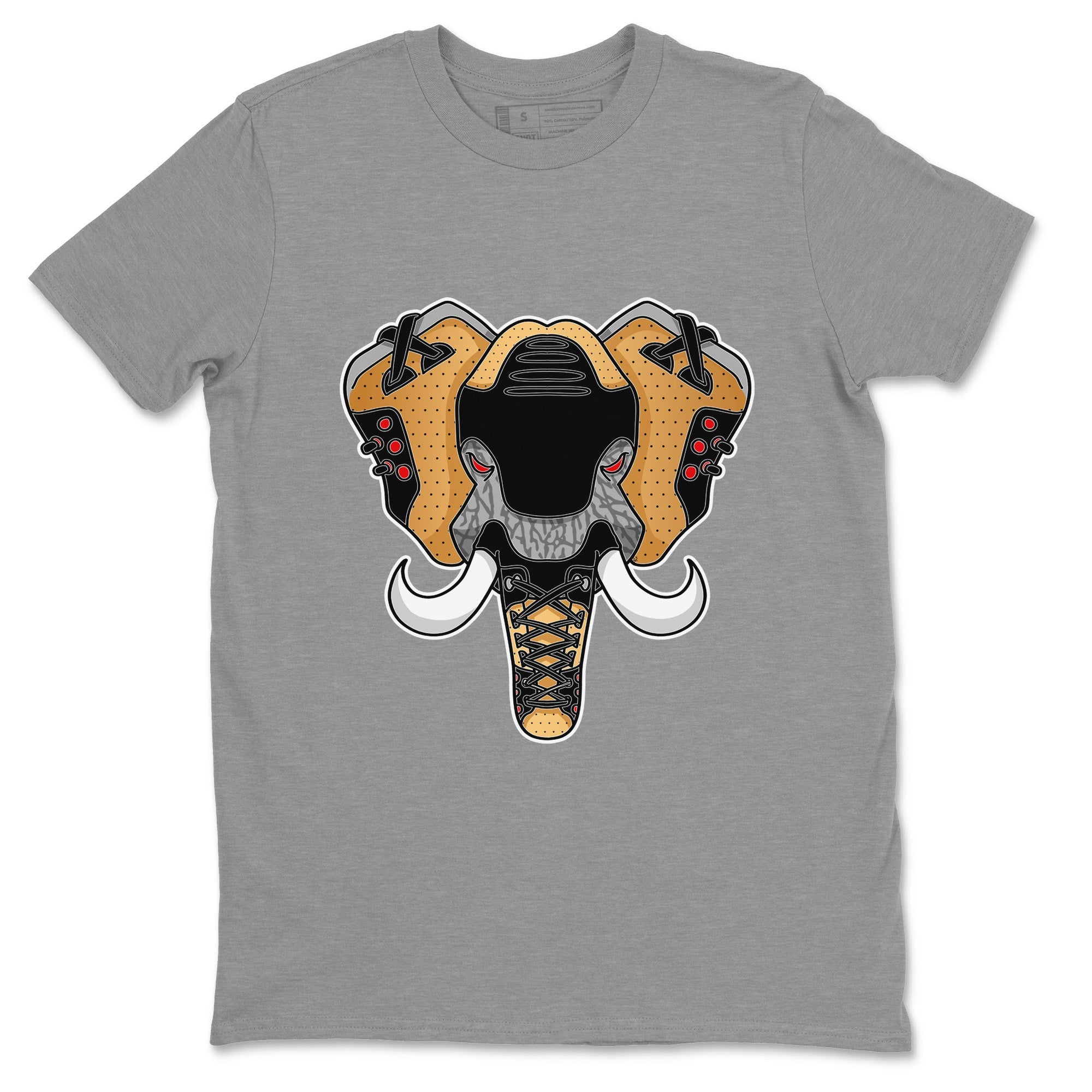Elephant Symbol Unisex Tops - Air Jordan 3 Black Gold