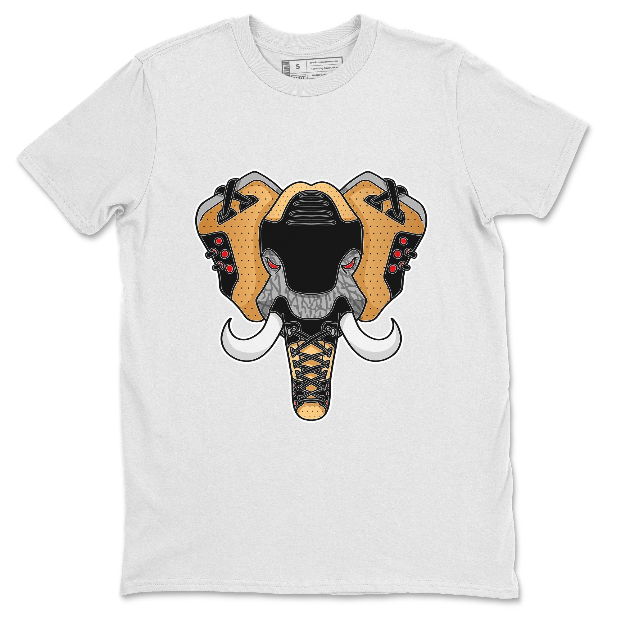 Elephant Symbol Unisex Tops - Air Jordan 3 Black Gold