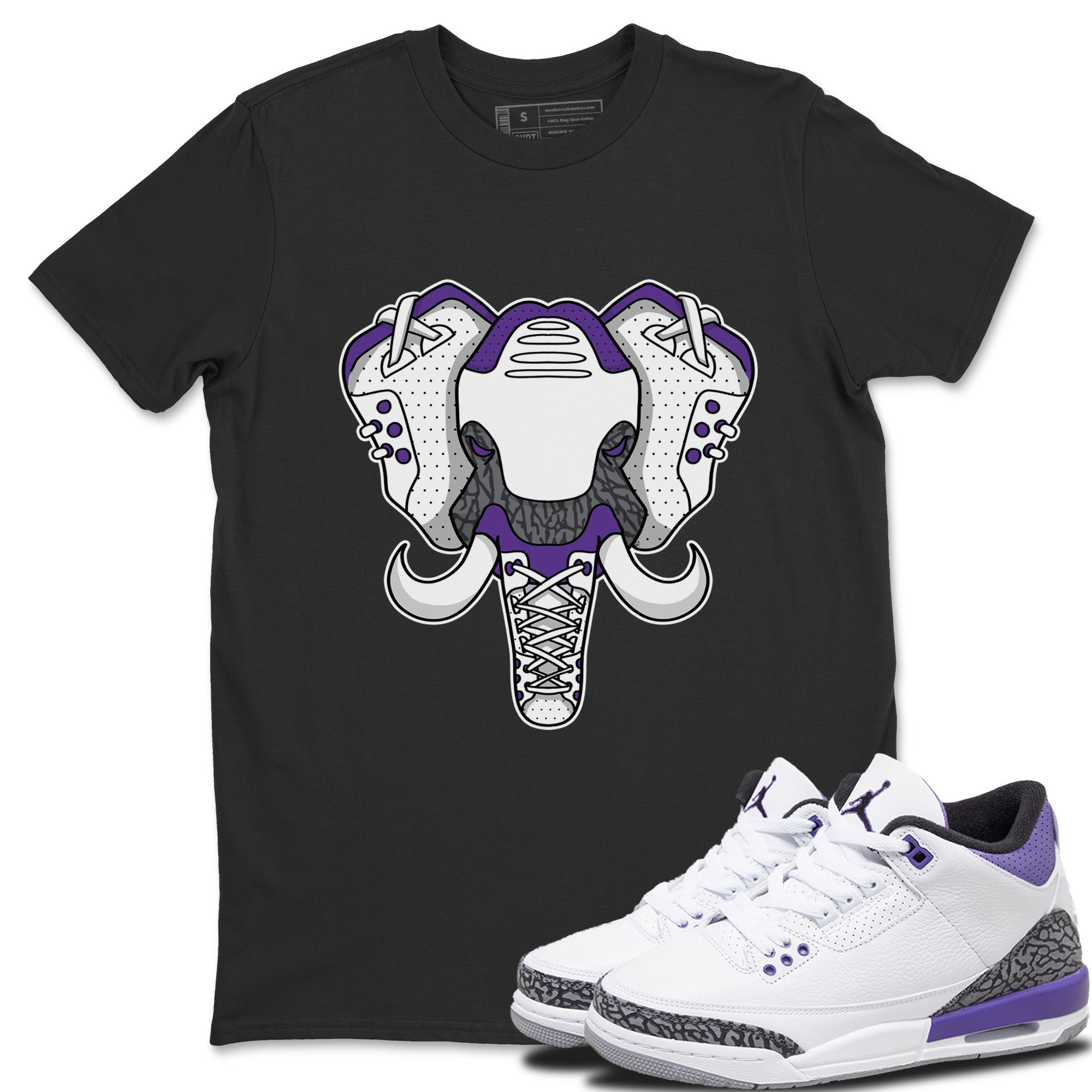 Elephant Symbol Unisex Tops - Air Jordan 3 Dark Iris
