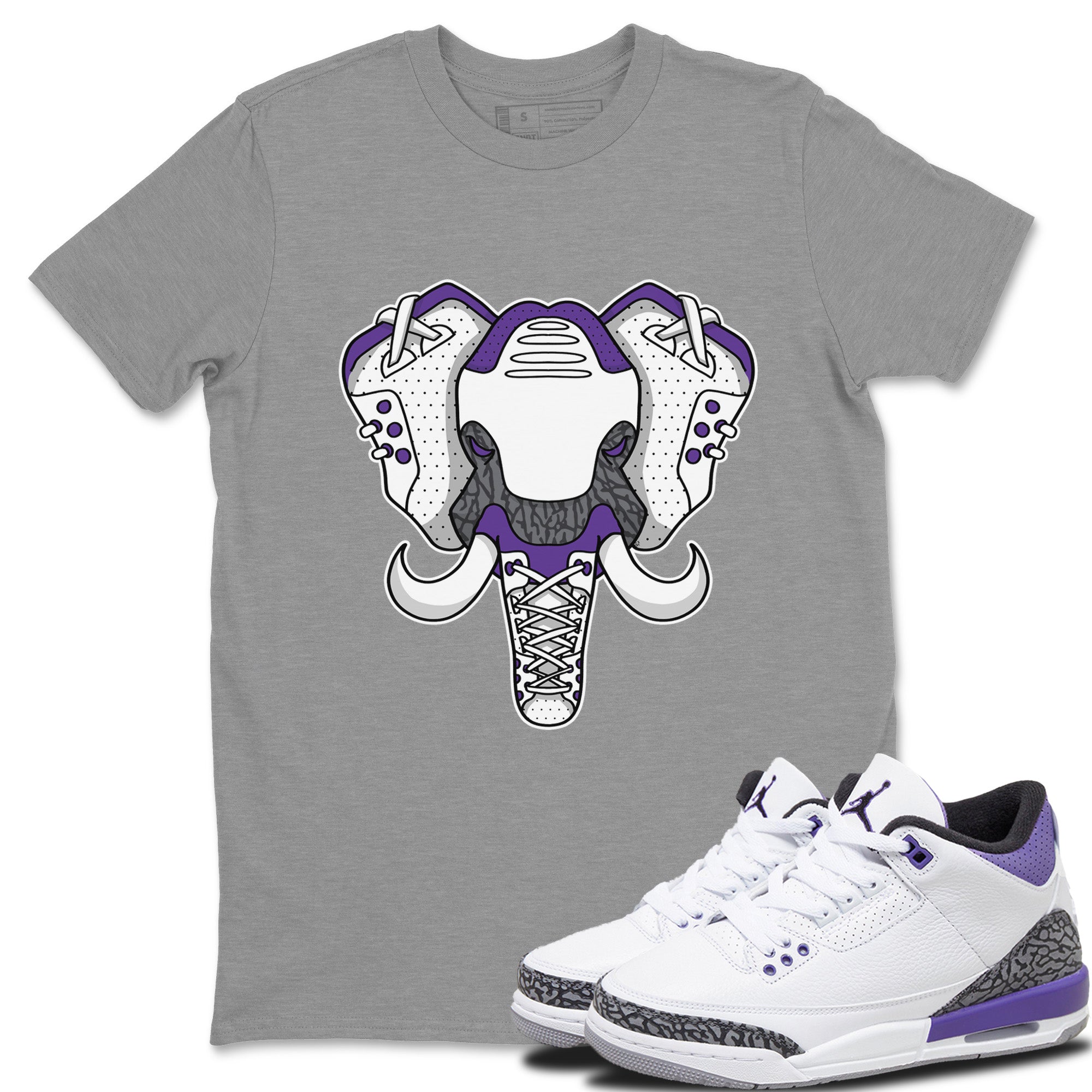 Elephant Symbol Unisex Tops - Air Jordan 3 Dark Iris